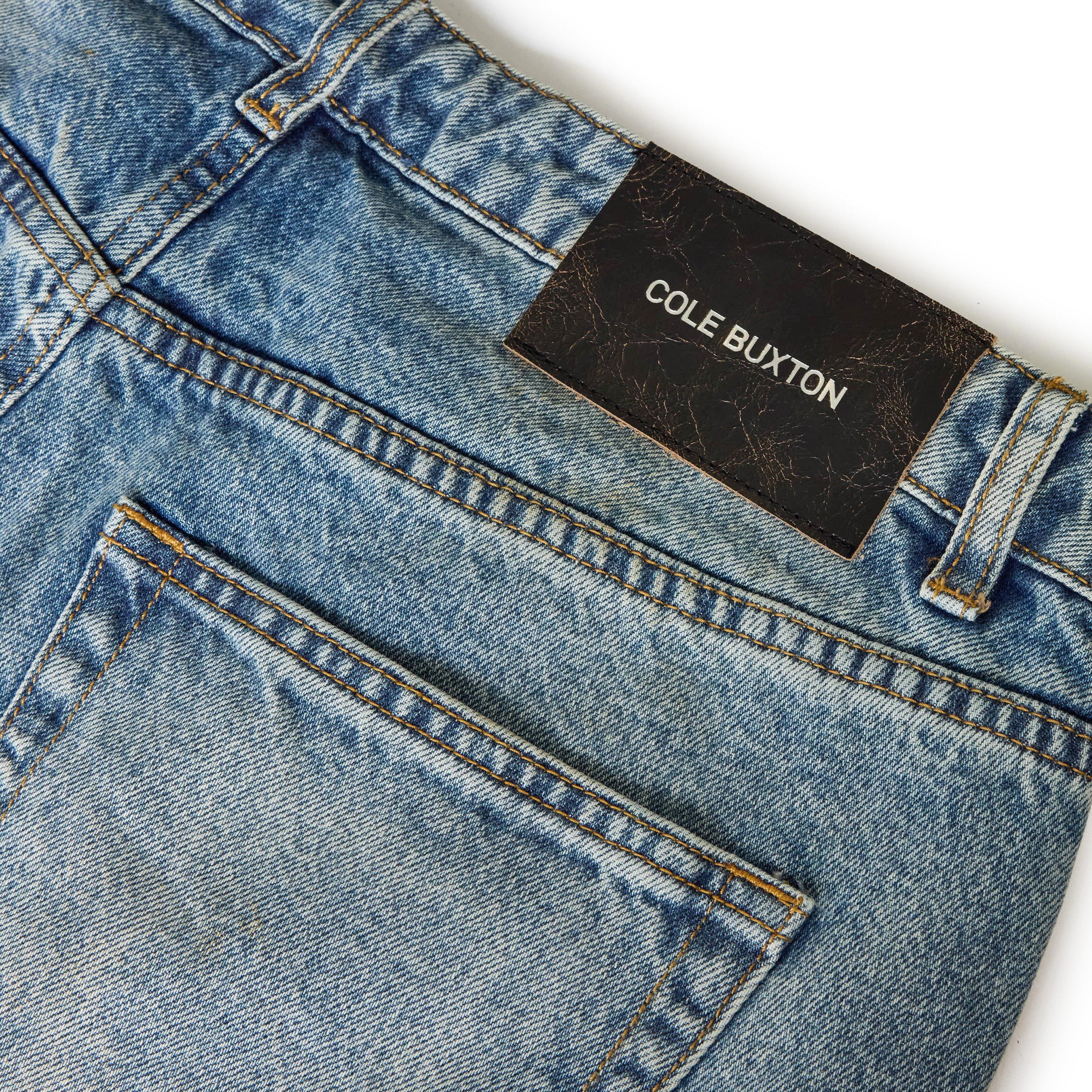 Blue - Cole Buxton - Men's Straight Leg Jeans - 3