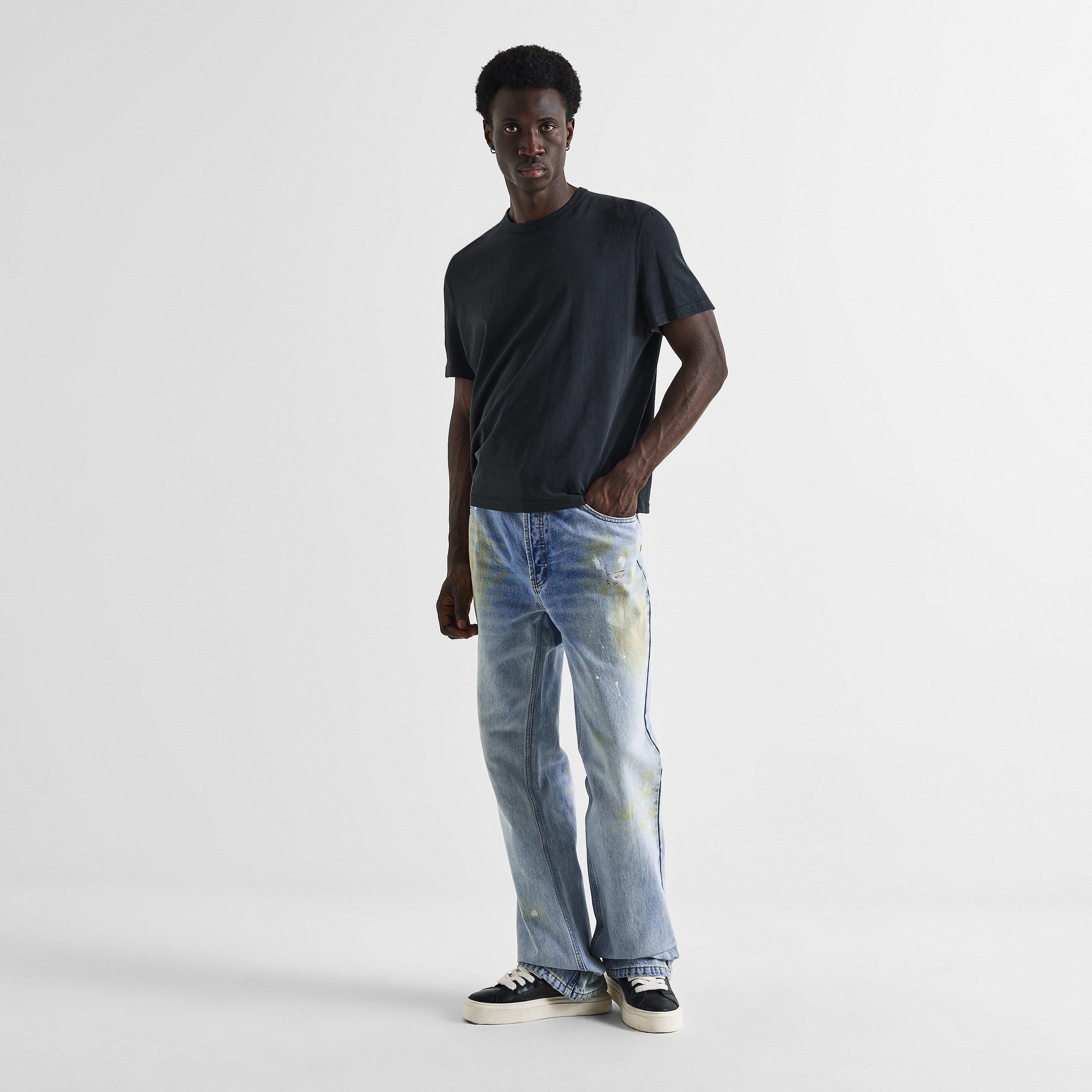 Light Blue - Cole Buxton - Men's Straight Leg Jeans - 5