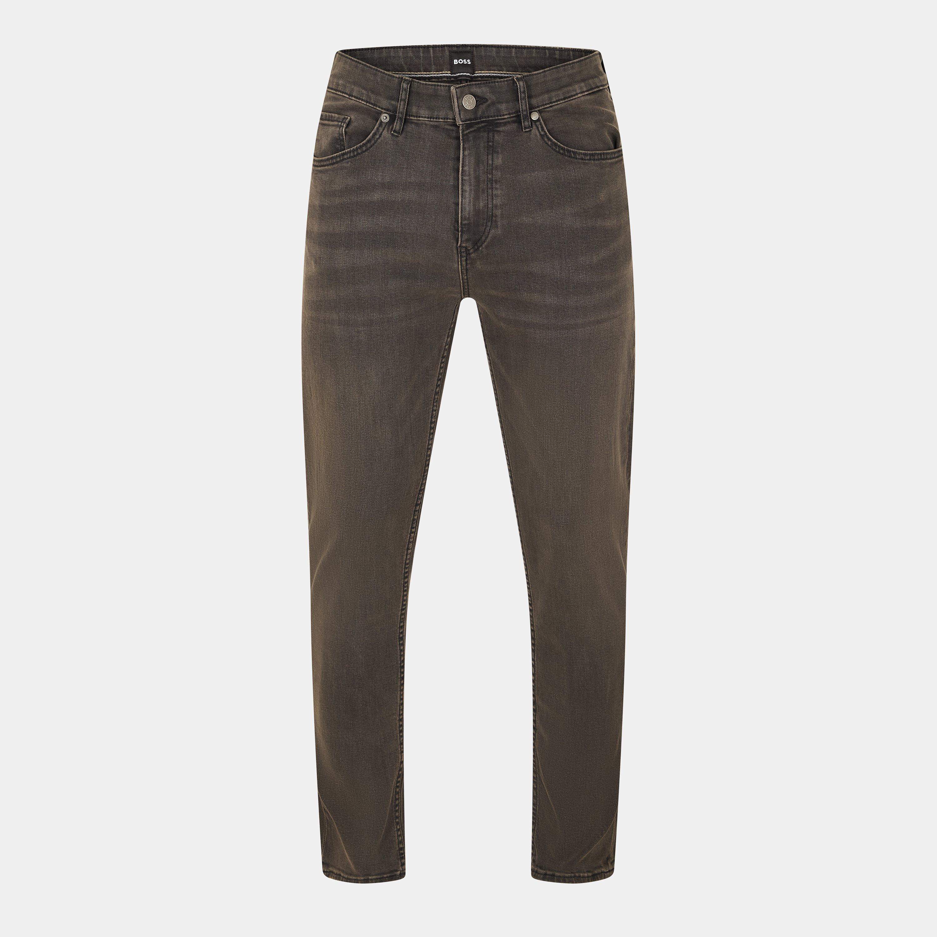 Dark Grey - Boss - Men's Taber Slim Fit Jeans - 1
