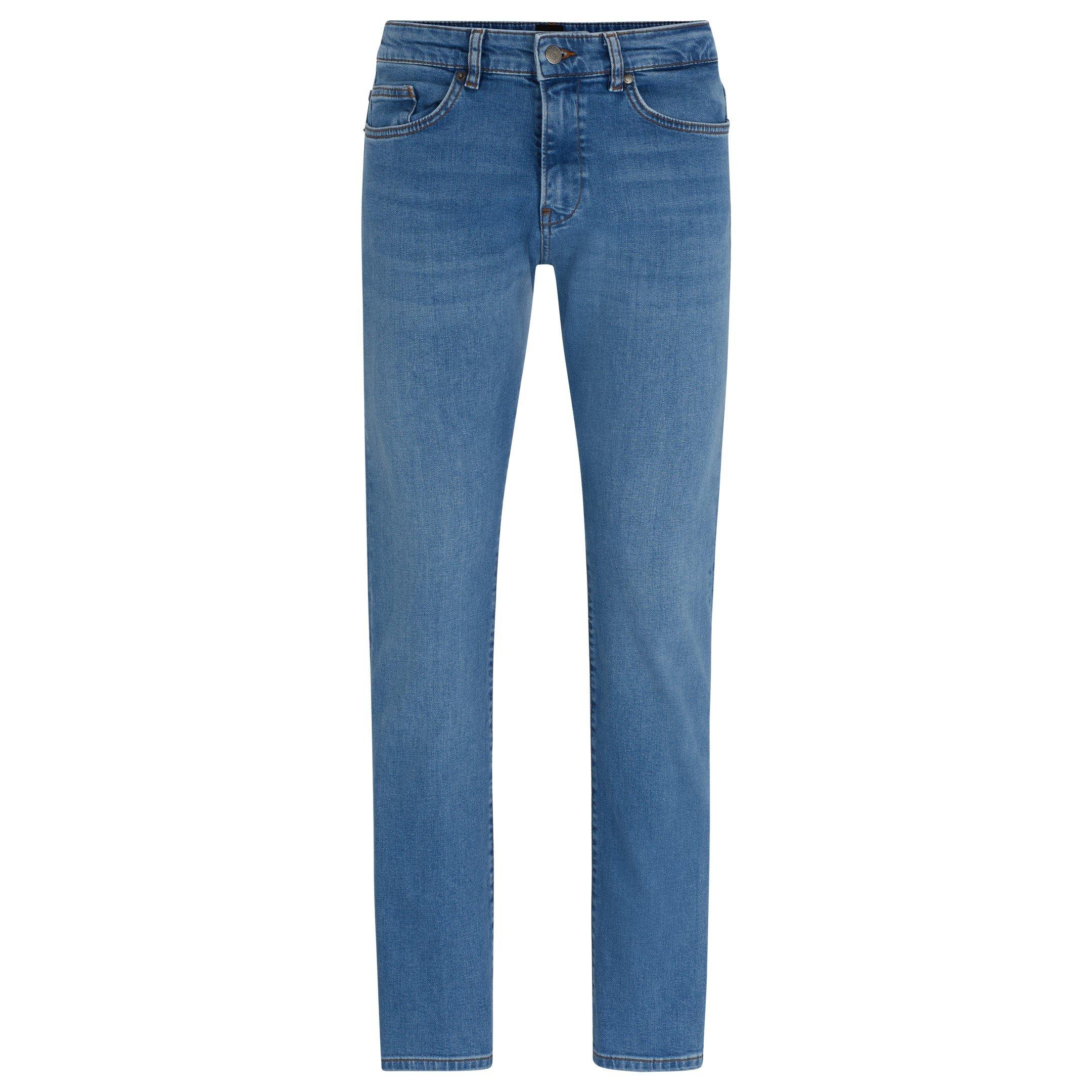 Boss Men's Delaware3 Slim Fit Jeans - Turquoise/Aqua - 36W L