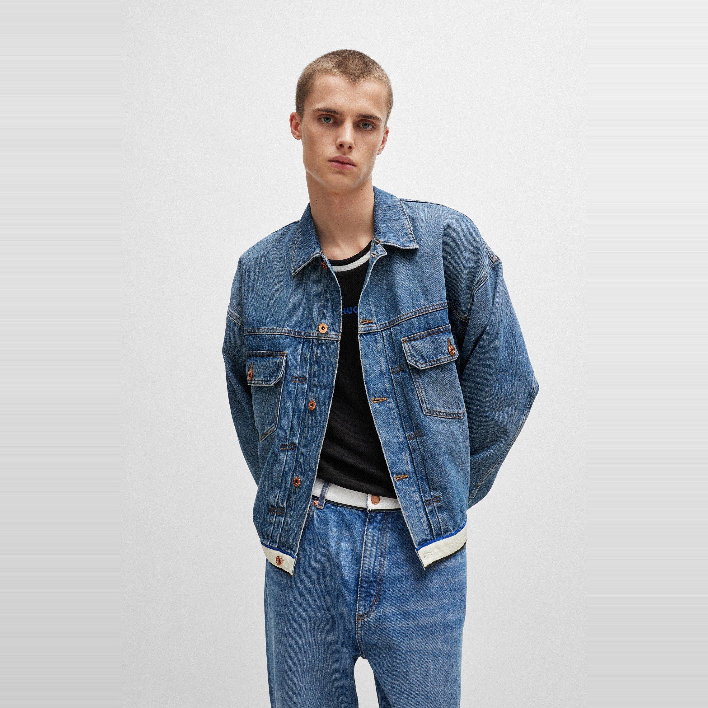 Medium Blue - Hugo - Men's Corso/Tape Slim Fit Jeans - 2