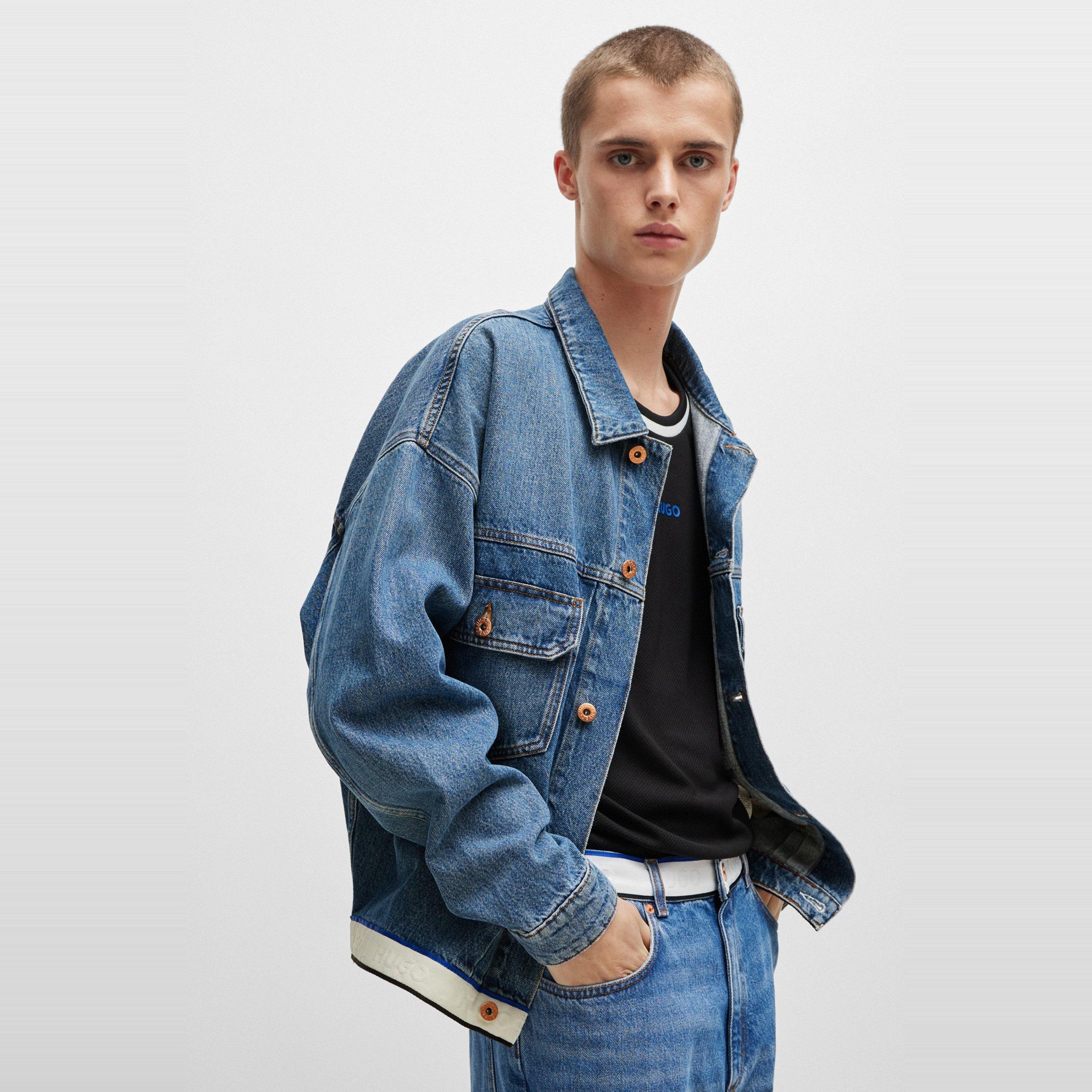 Medium Blue - Hugo - Men's Corso/Tape Slim Fit Jeans - 3