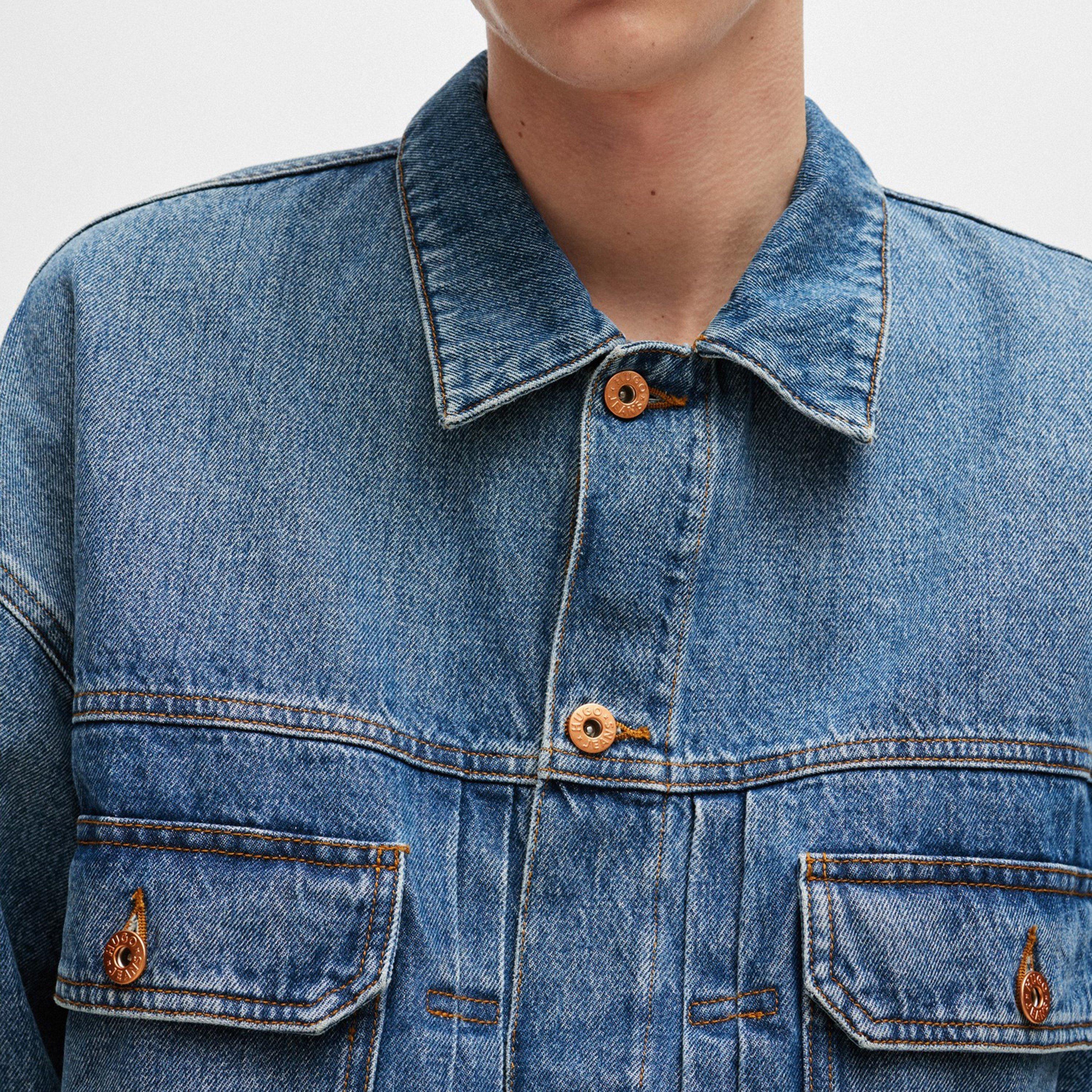 Medium Blue - Hugo - Men's Corso/Tape Slim Fit Jeans - 5