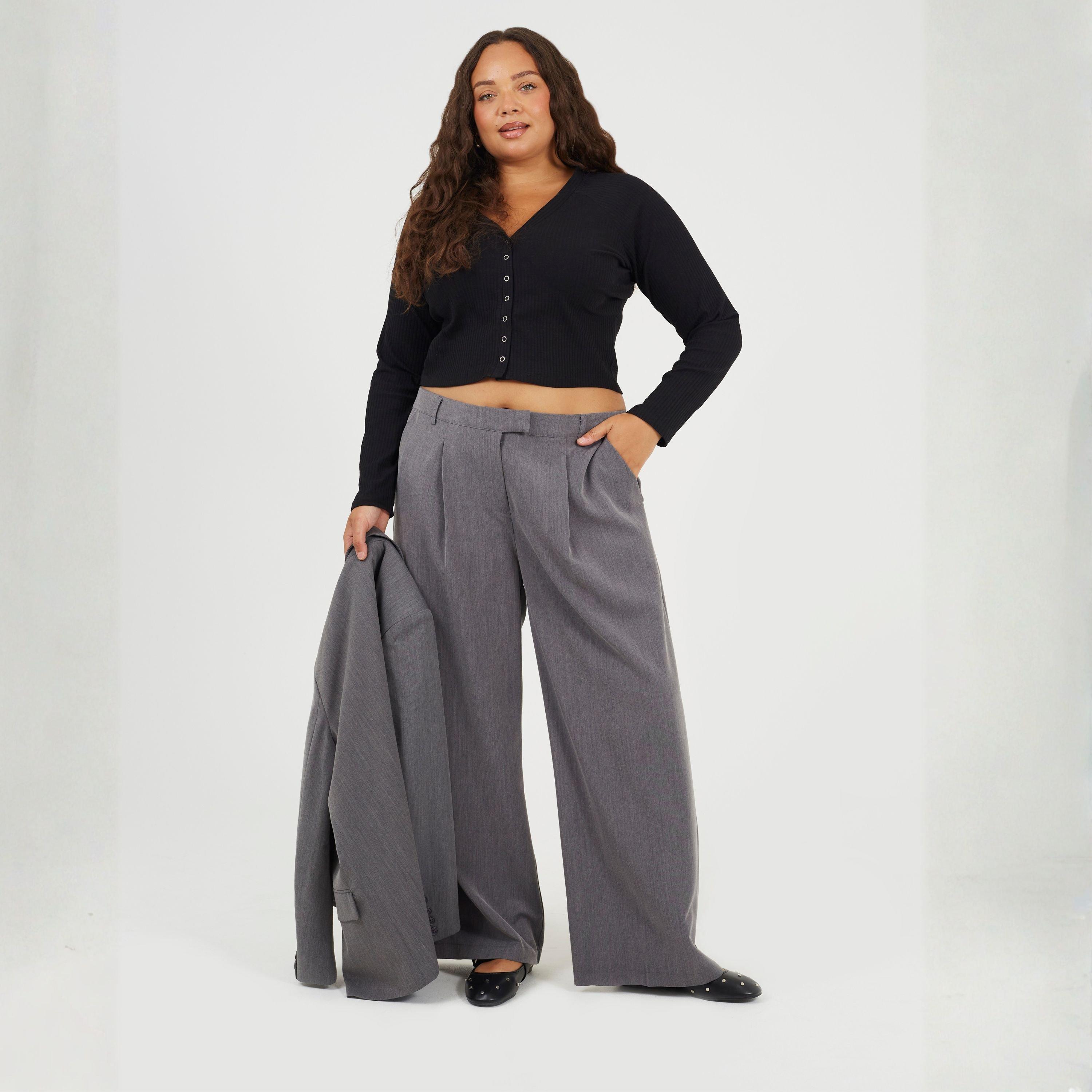 Black - Brave Soul - Womens Plus Size Long Sleeve Top with Popper Fastening - 4