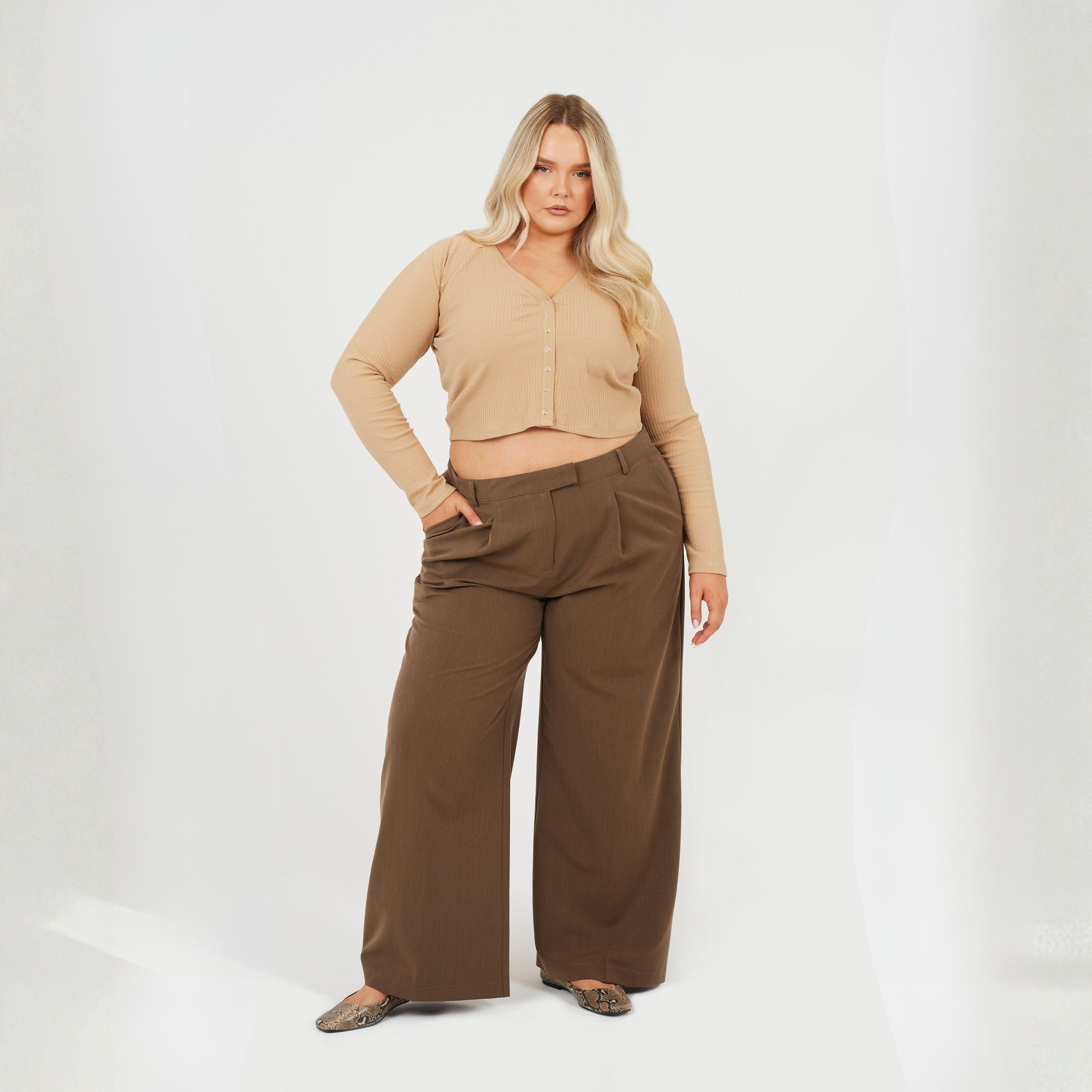 Color topo - Brave Soul - Womens Plus Size Long Sleeve Top with Popper Fastening - 4