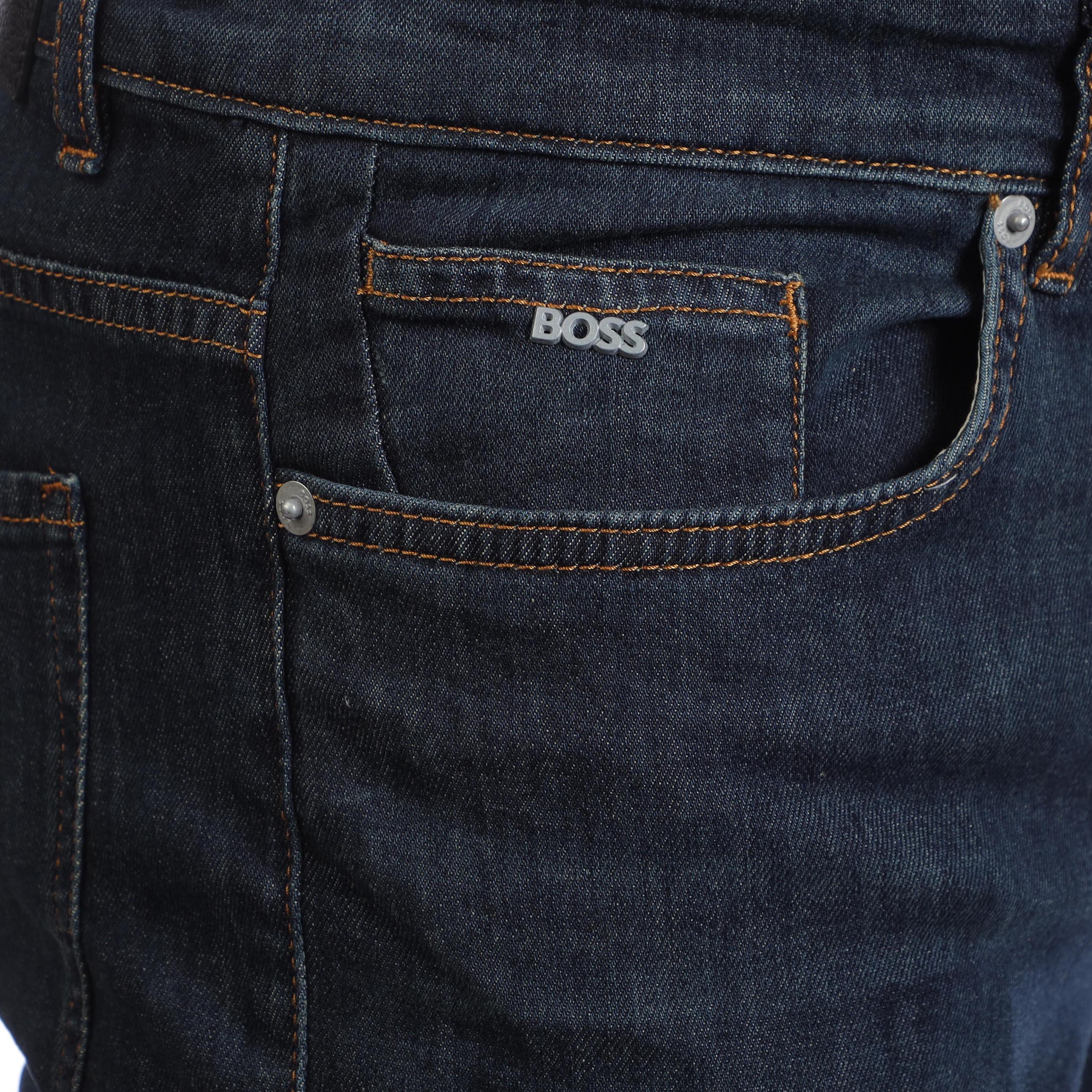 Dark Blue - Boss - Men's Delaware3 Slim Fit Jeans - 3