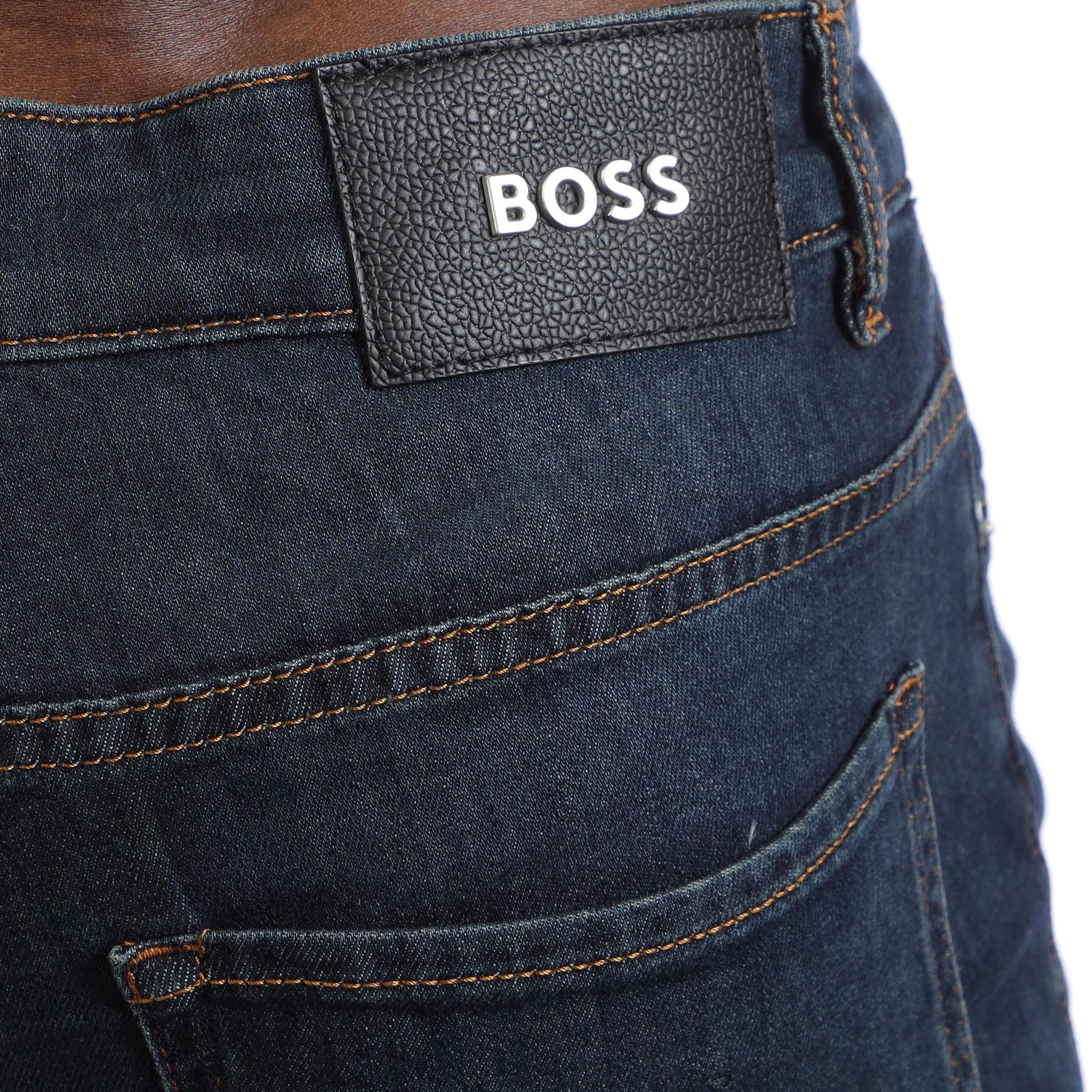 Dark Blue - Boss - Men's Delaware3 Slim Fit Jeans - 4