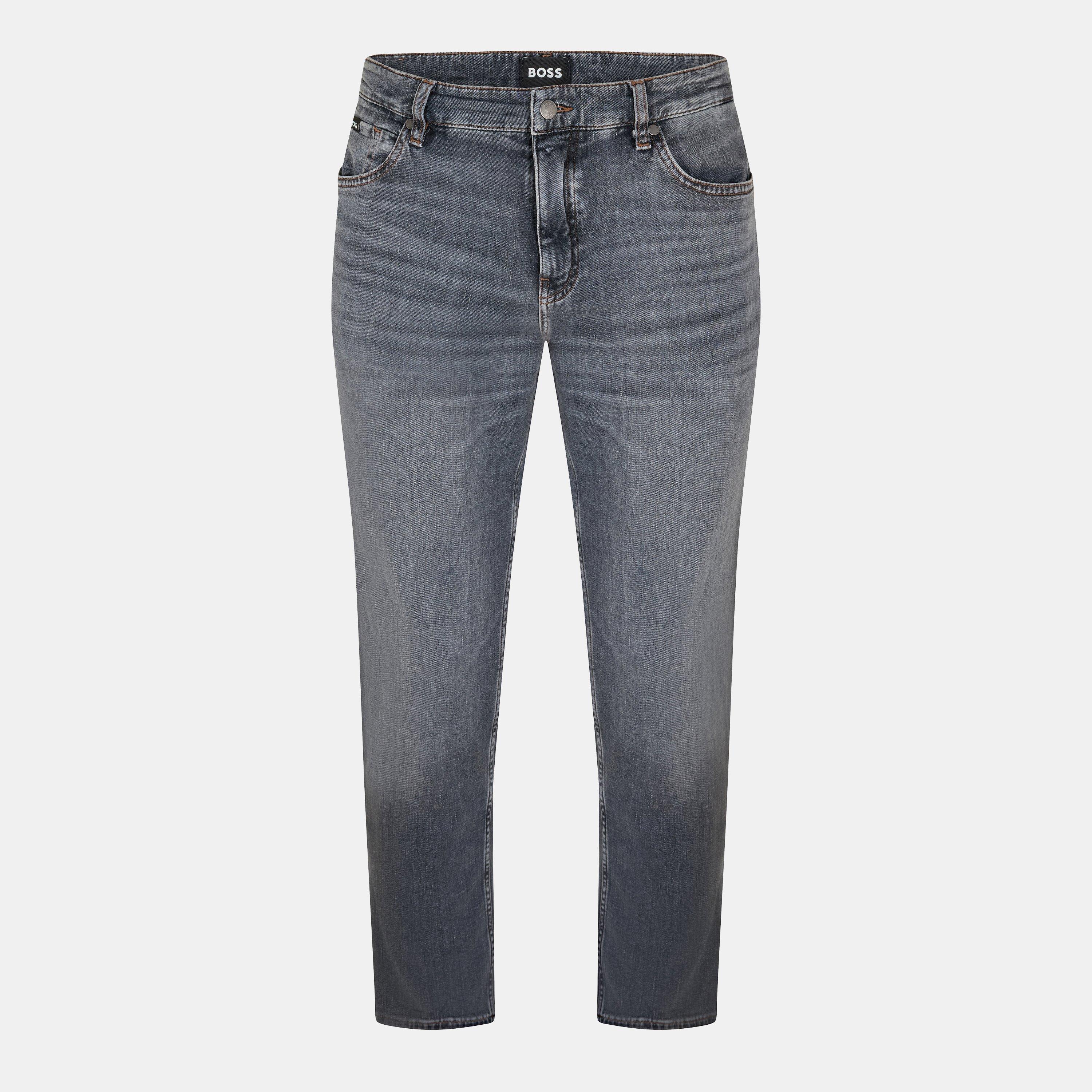 Dark Grey - Boss - Men's C Re.Maine Slim Fit Jeans - 1