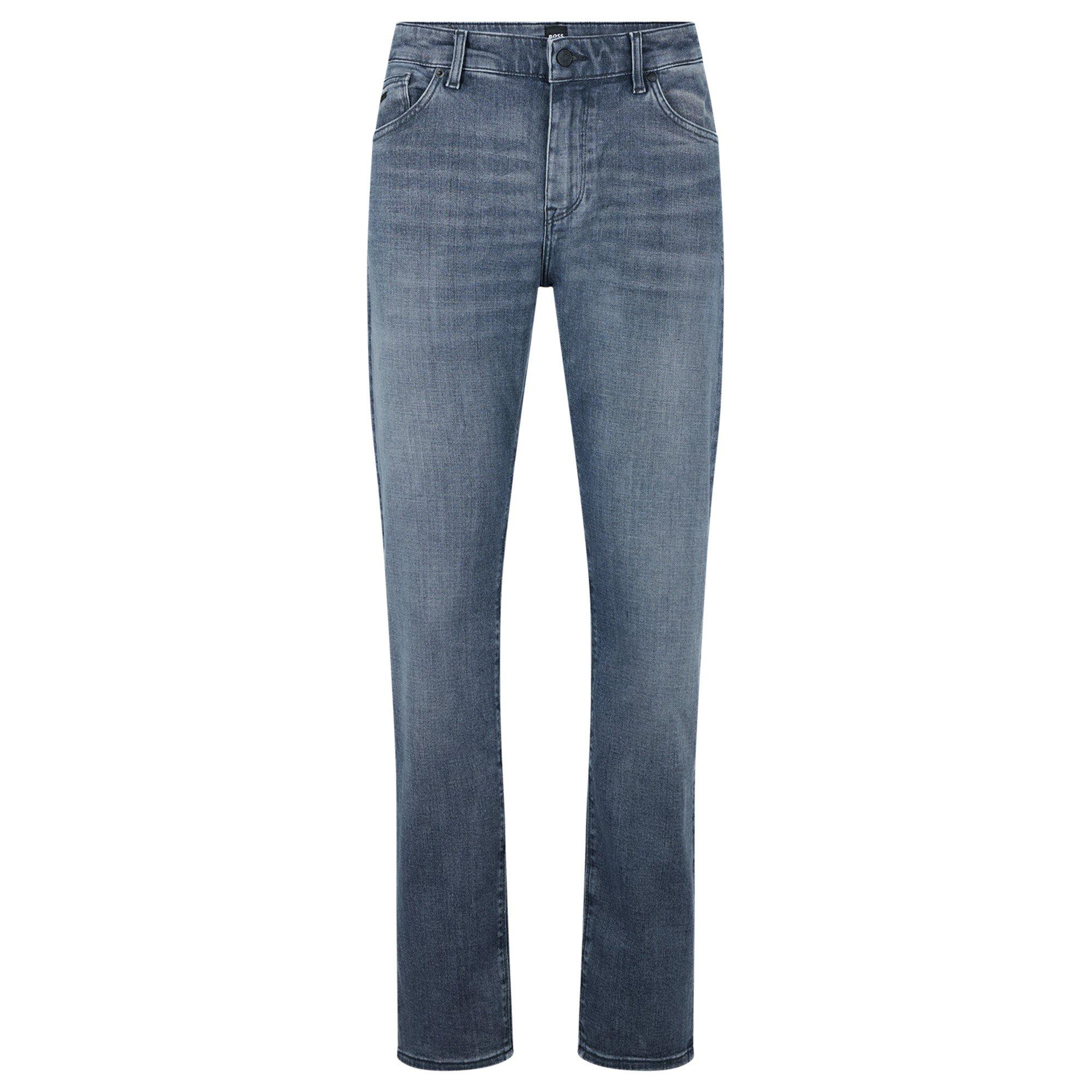 Medium Grey - Boss - Men's Maine3 Slim Fit Jeans - 1