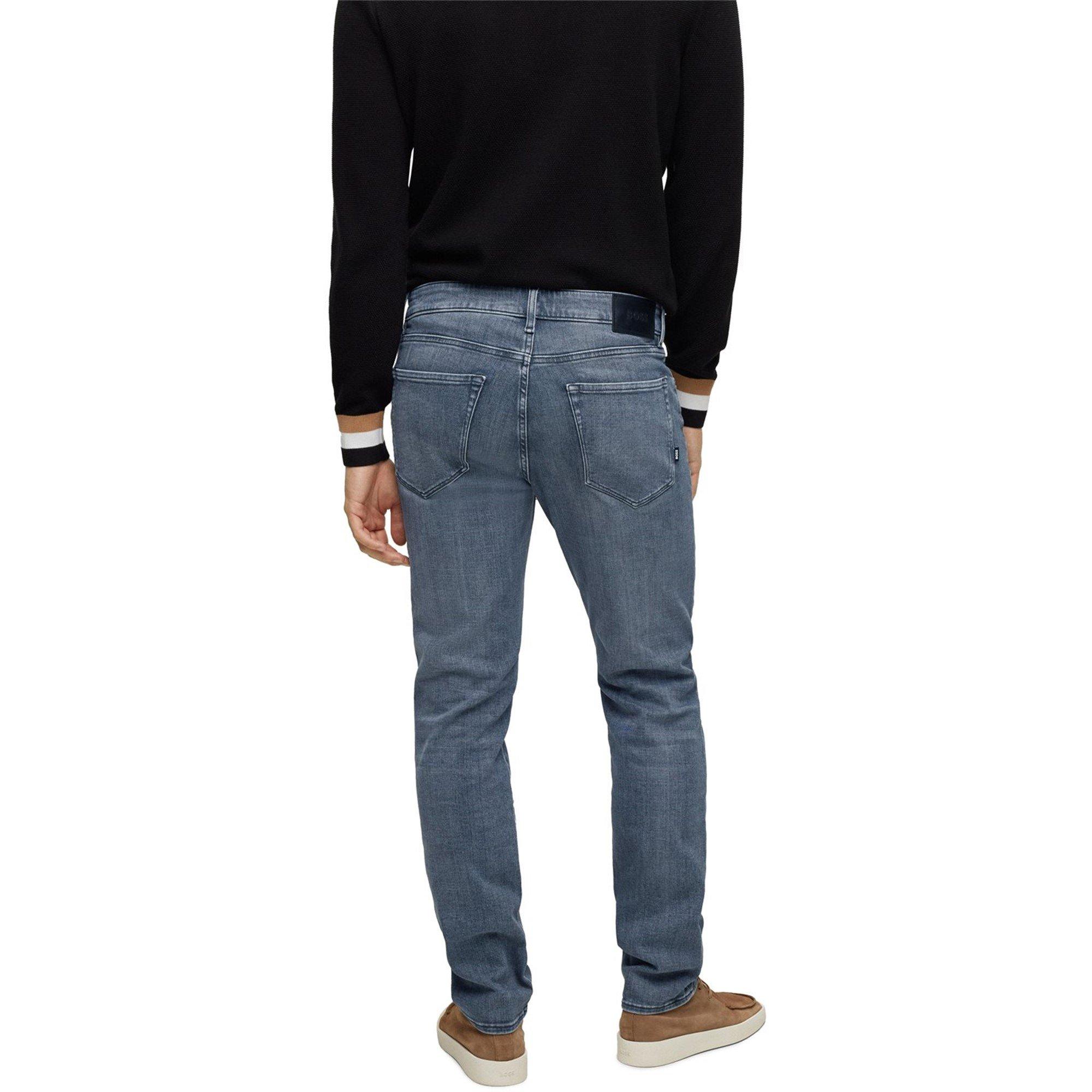 Medium Grey - Boss - Maine3 10219924 05 Slim Fit Jeans Mens - 3