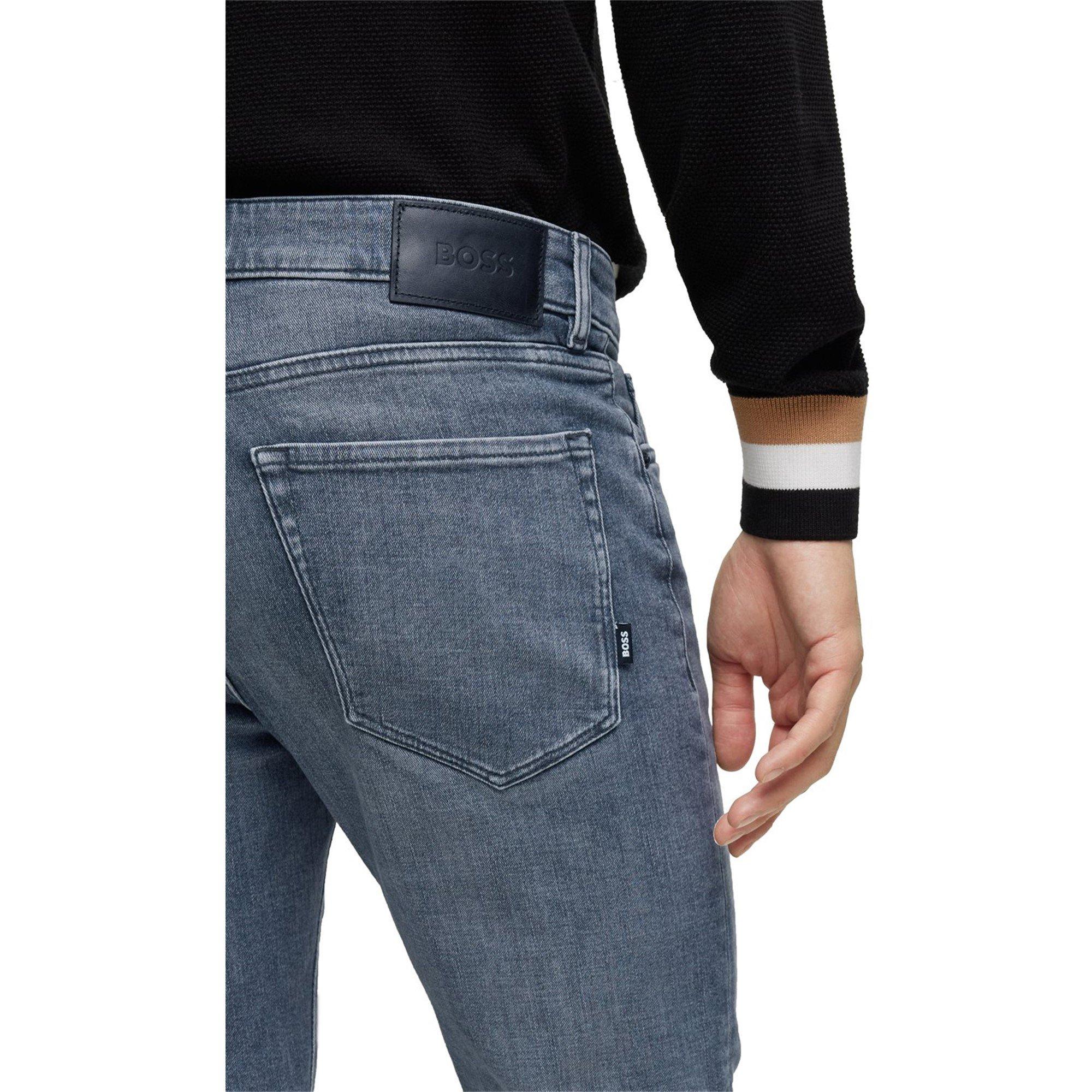 Medium Grey - Boss - Maine3 10219924 05 Slim Fit Jeans Mens - 4