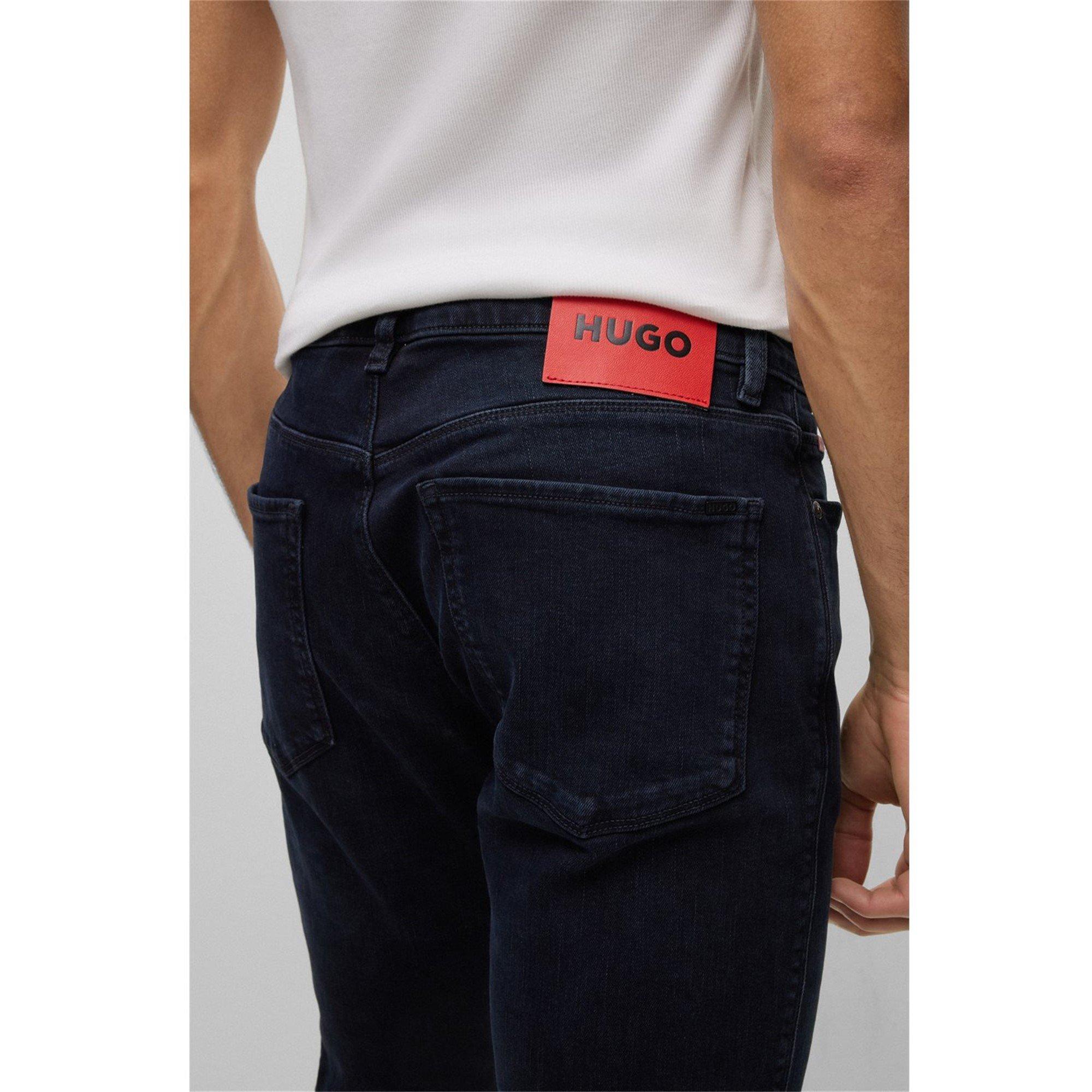 Navy - Hugo - 734 10245853 02 Slim Fit Jeans Mens - 4