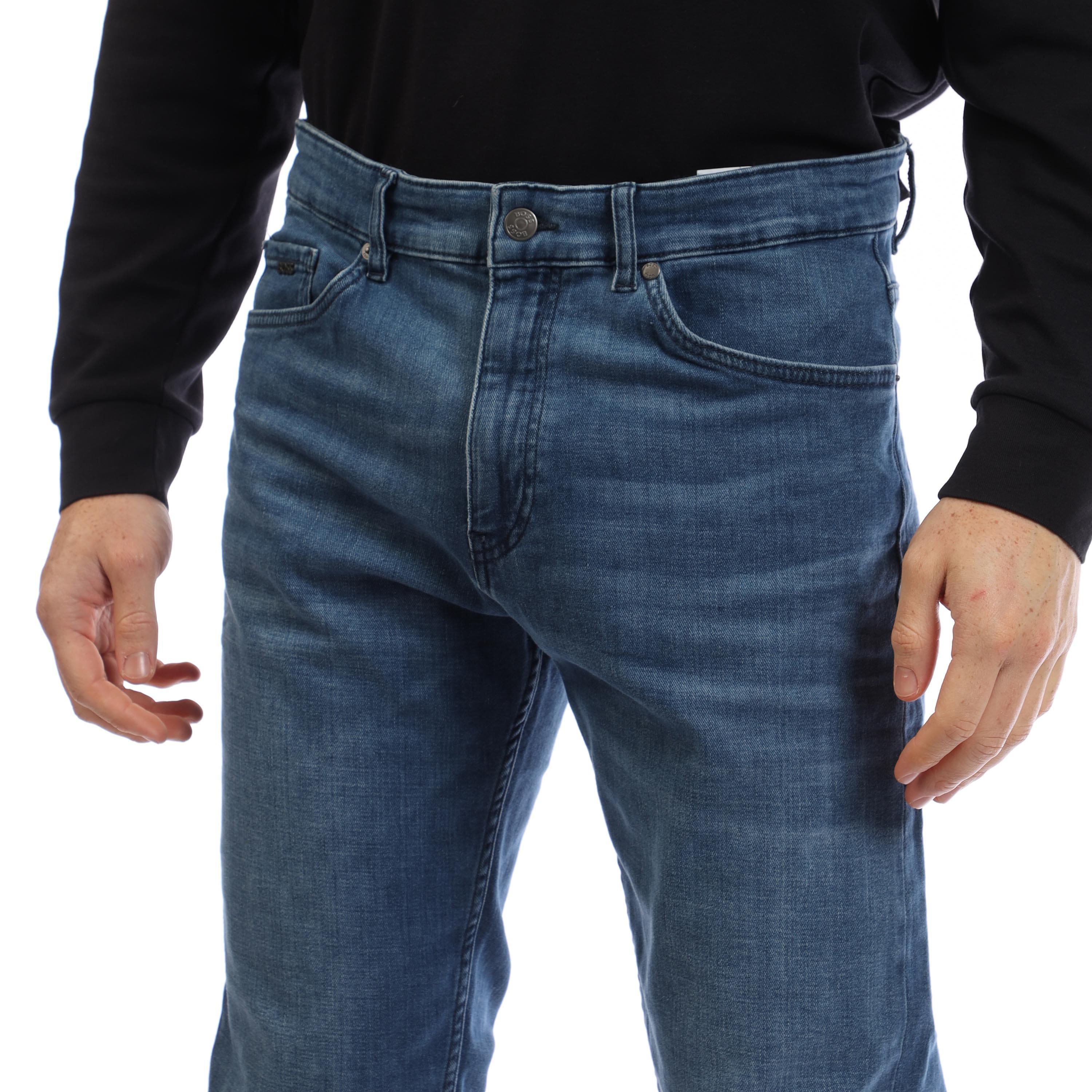 Navy - Boss - Taber 10241136 01 Slim Fit Jeans Mens - 3