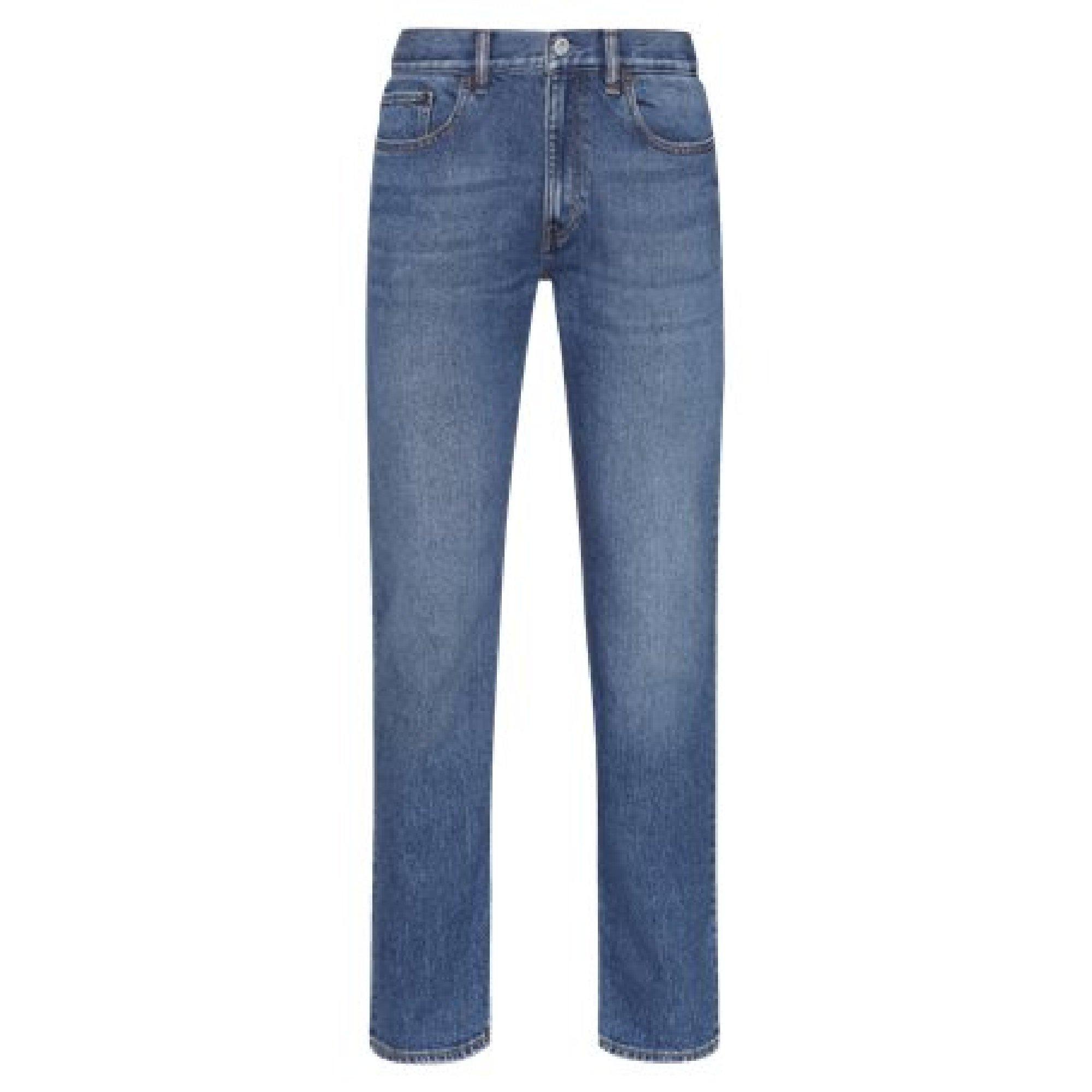 Navy - Hugo - Ash 10259241 05 Slim Fit Jeans Mens - 3