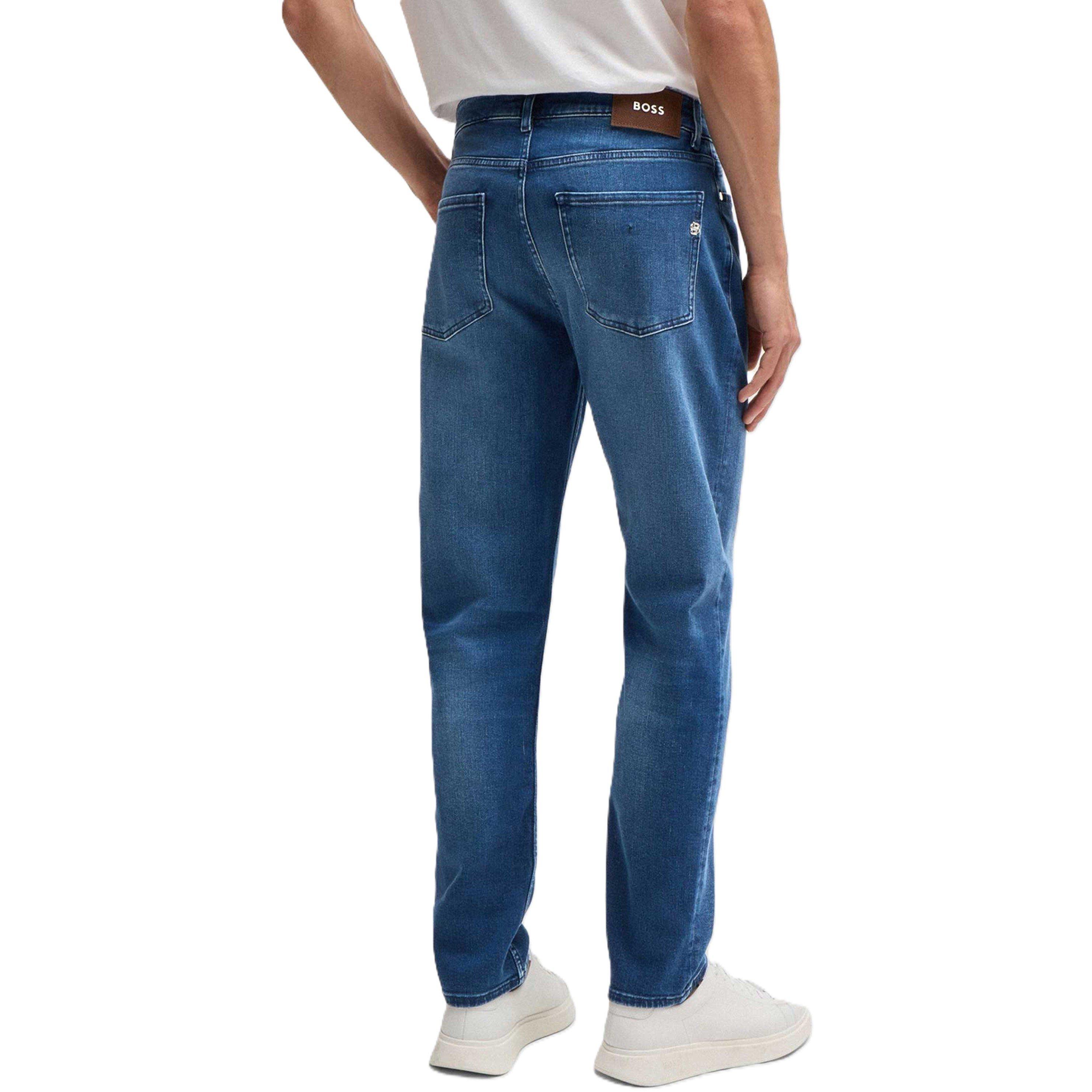 Medium Blue - Boss - H-Re.Maine 10263110 02 Slim Fit Jeans Mens - 2