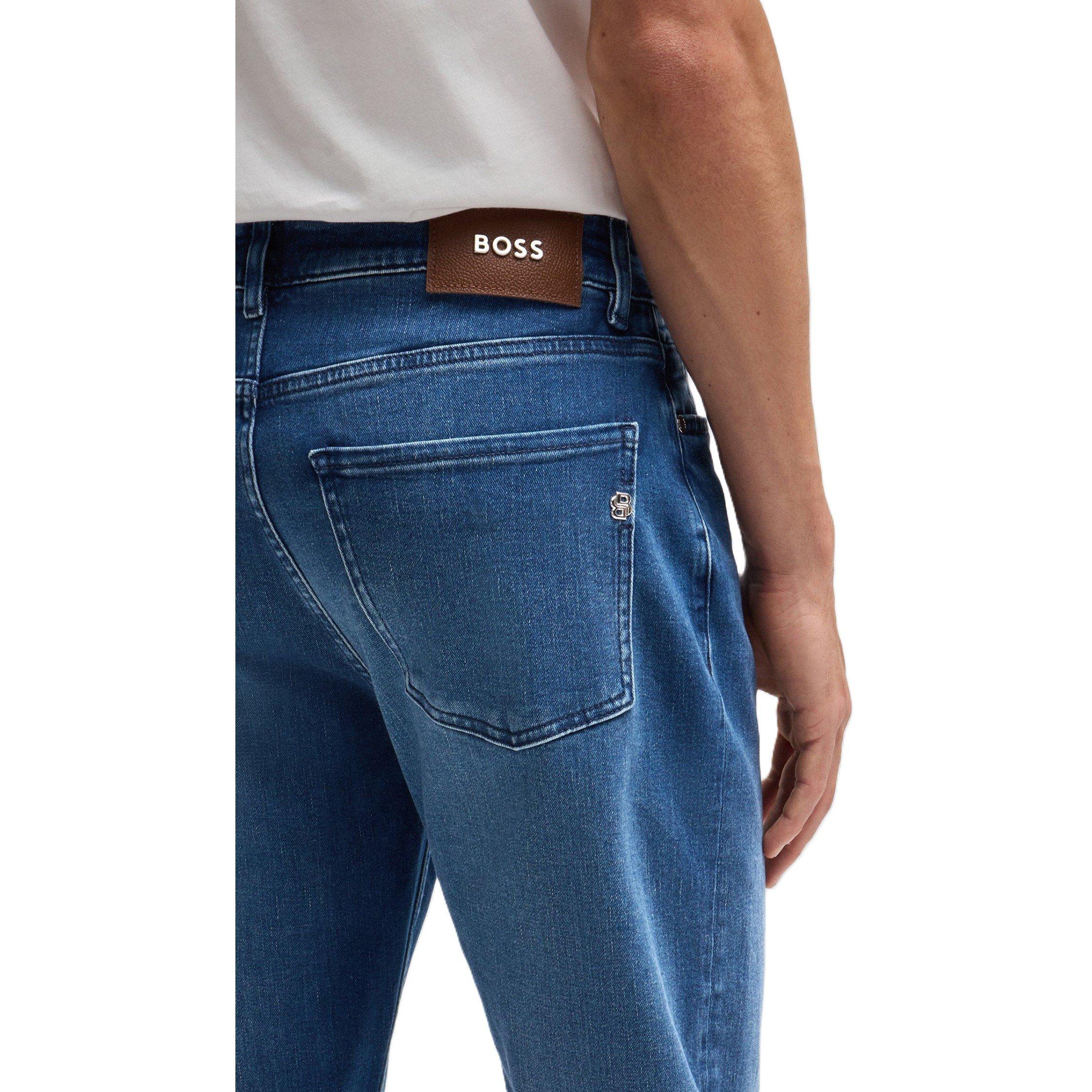 Medium Blue - Boss - H-Re.Maine 10263110 02 Slim Fit Jeans Mens - 3