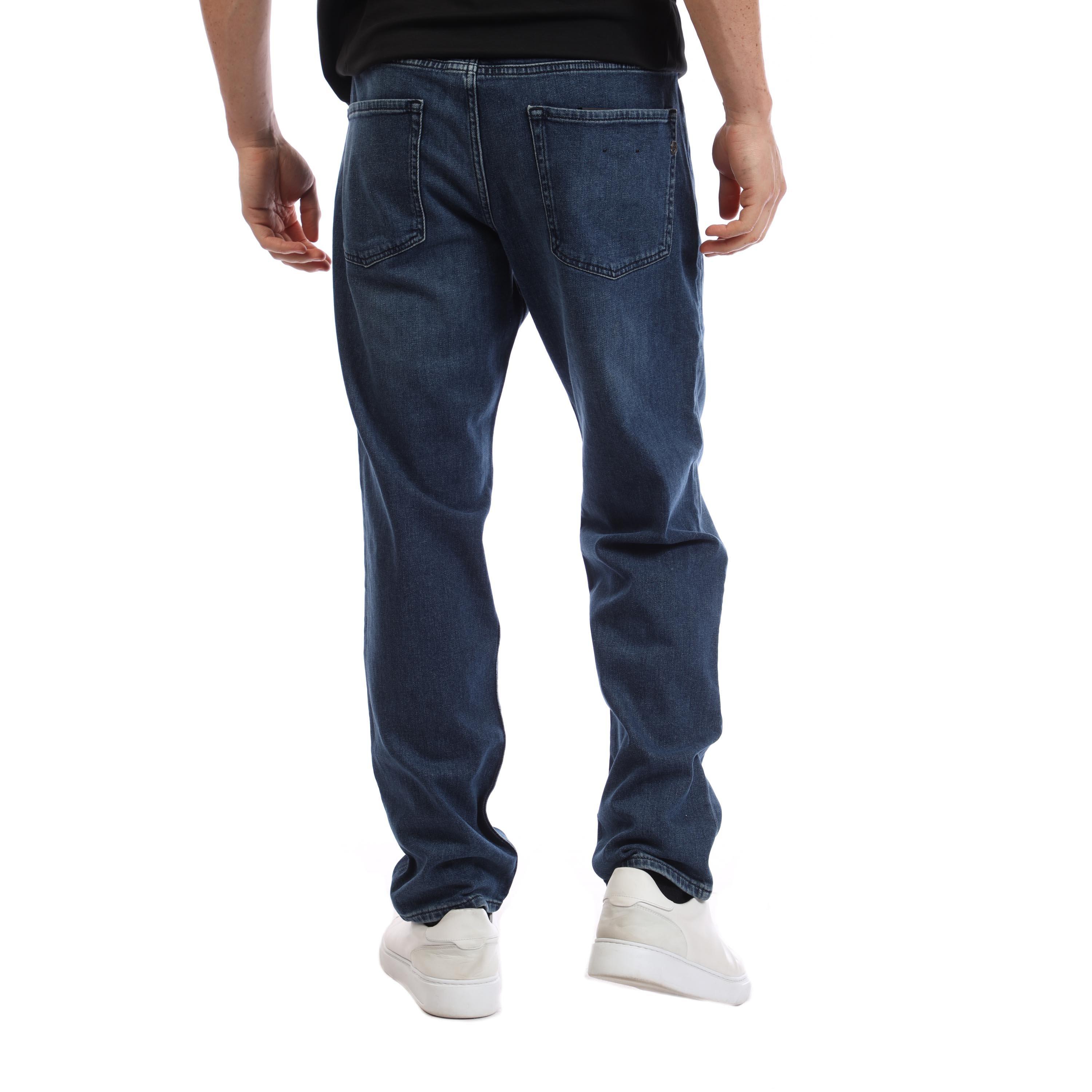 Navy - Boss - H-Re.Maine 10263385 01 Slim Fit Jeans Mens - 2