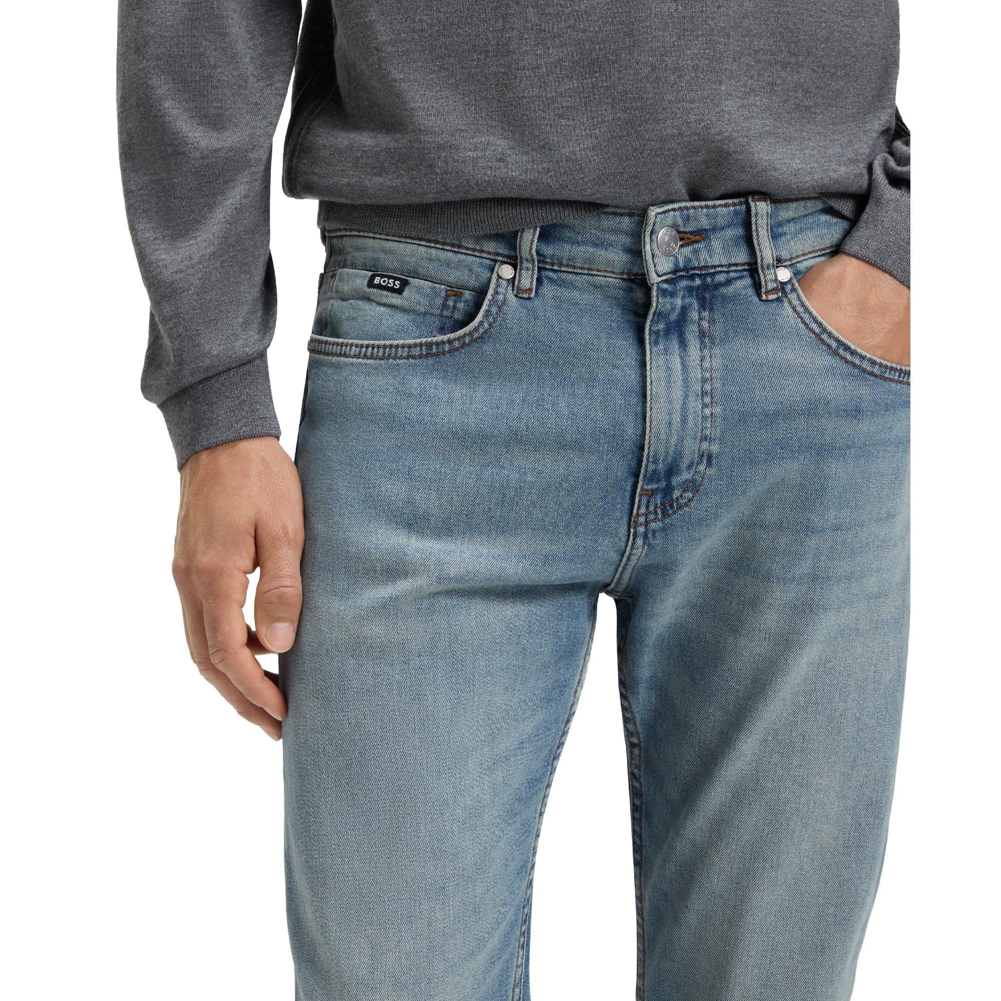 Bright Blue - Boss - H-Delaware 10263385 02 Slim Fit Jeans Mens - 3