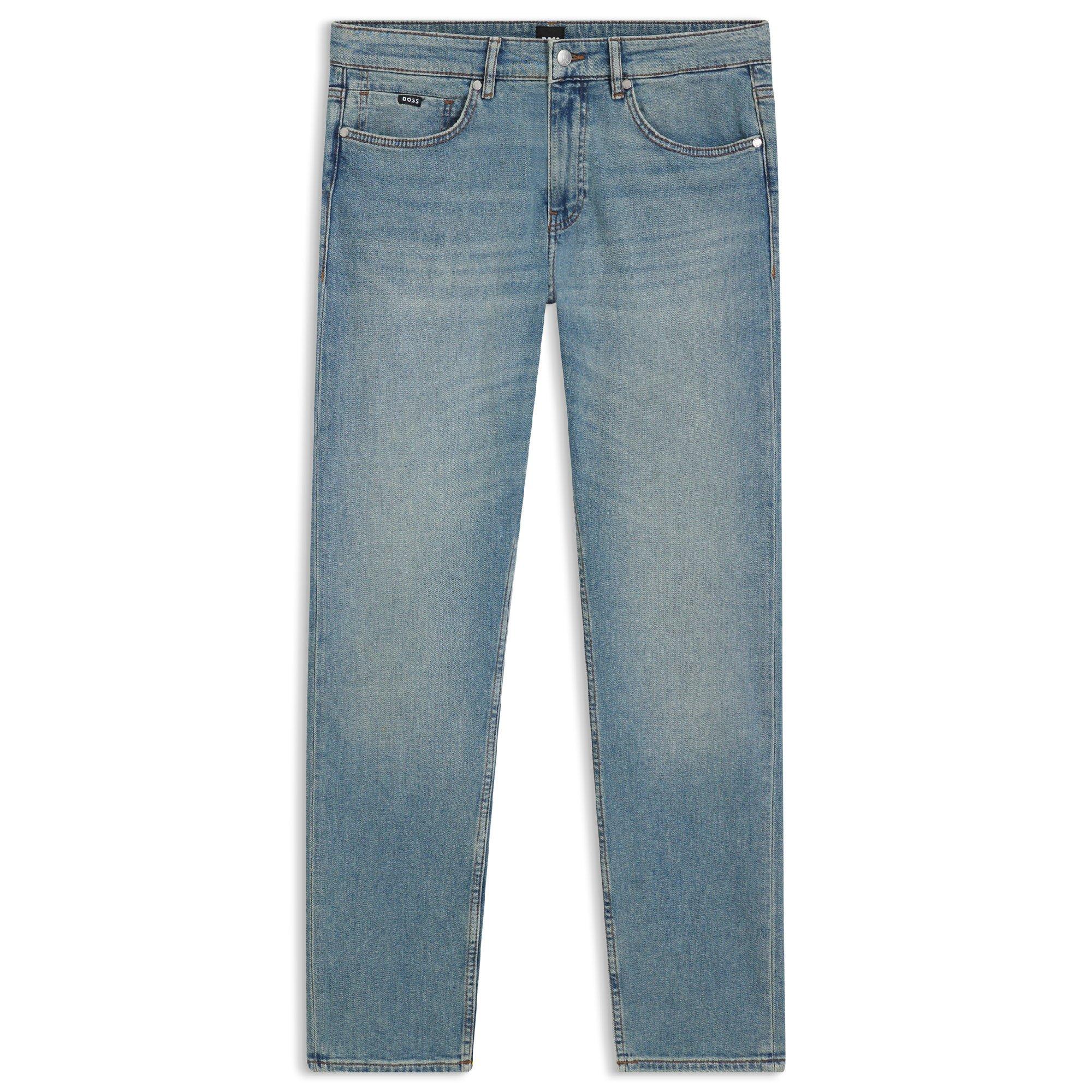 Bright Blue - Boss - H-Delaware 10263385 02 Slim Fit Jeans Mens - 4