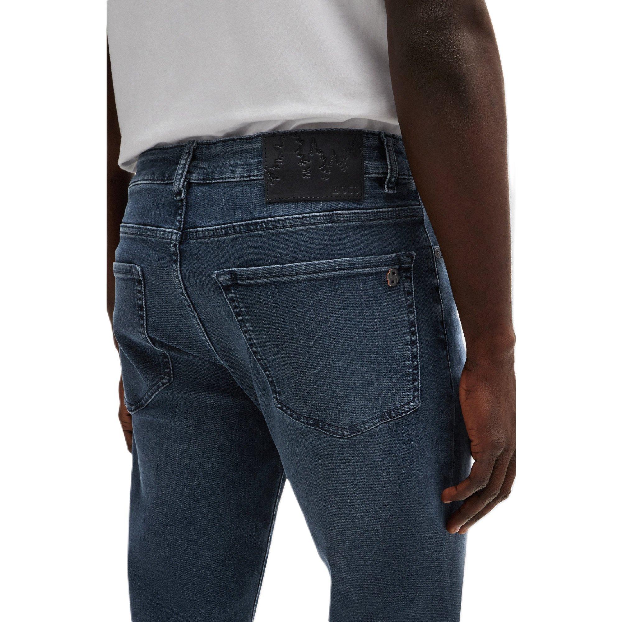 Navy - Boss - Re.Maine Bo 10263435 01 Slim Fit Jeans Mens - 3