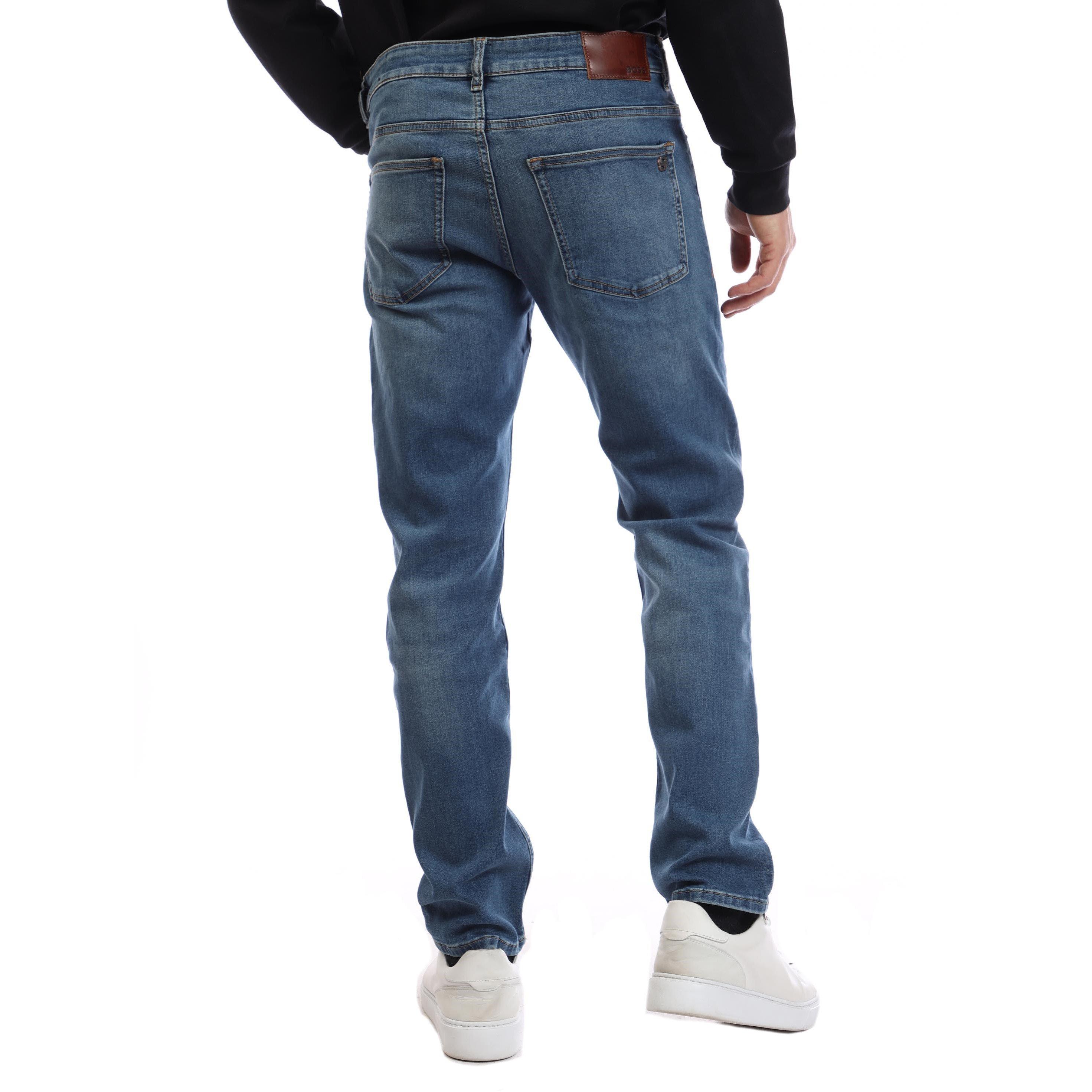 Bright Blue - Boss - Delaware Bo 10263424 03 Slim Fit Jeans Mens - 2