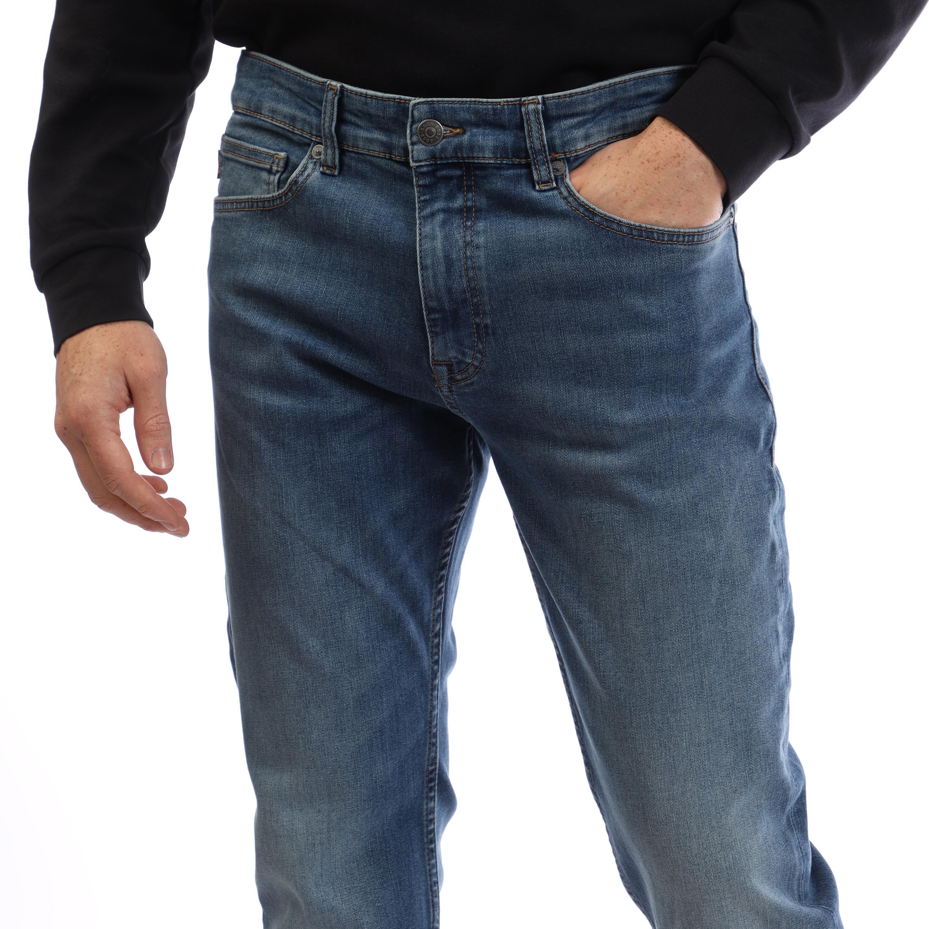 Bright Blue - Boss - Delaware Bo 10263424 03 Slim Fit Jeans Mens - 3