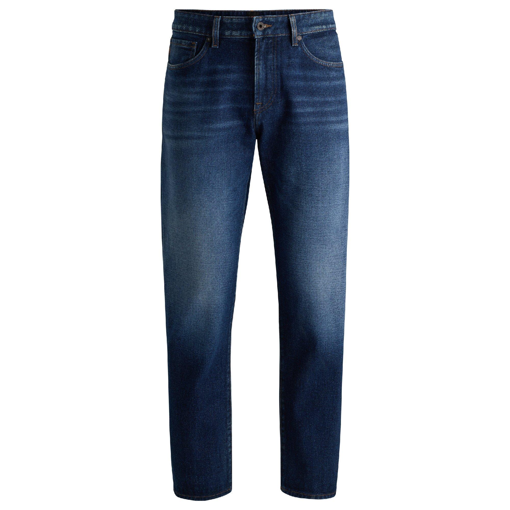 Medium Blue - Boss - Re.Maine Bo 10265577 01 Slim Fit Jeans Mens - 4