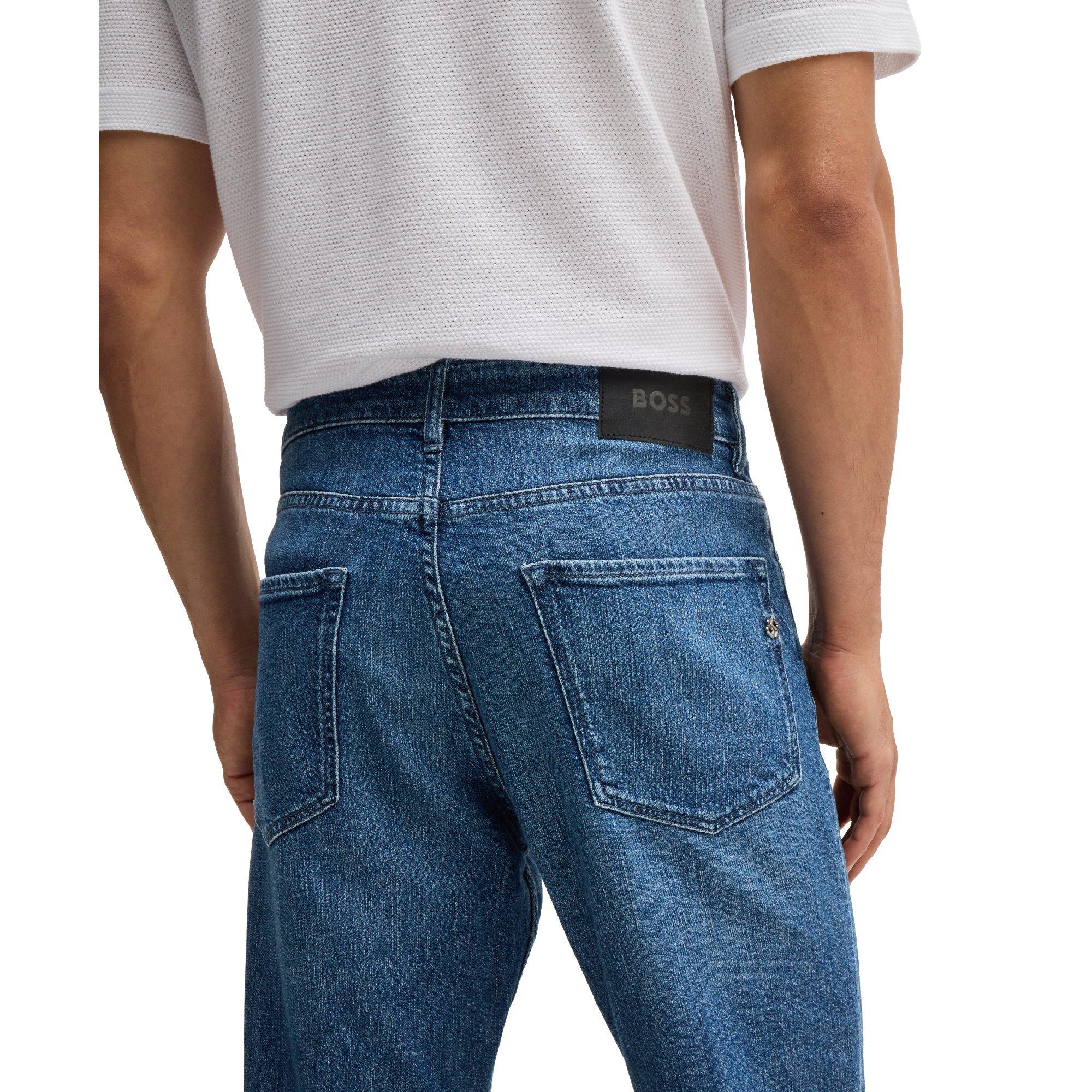 Turquoise Aqua - Boss - Men's H Re.Maine Slim Fit Jeans - 4
