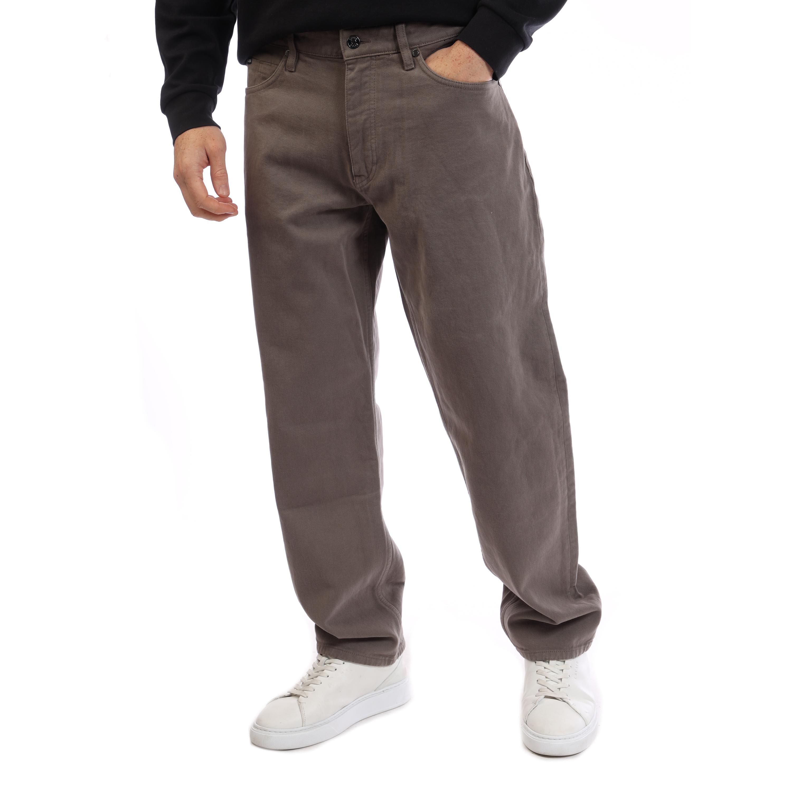 Beige Khaki - Boss - C-Atacama 10265946 02 Slim Fit Jeans Mens - 4