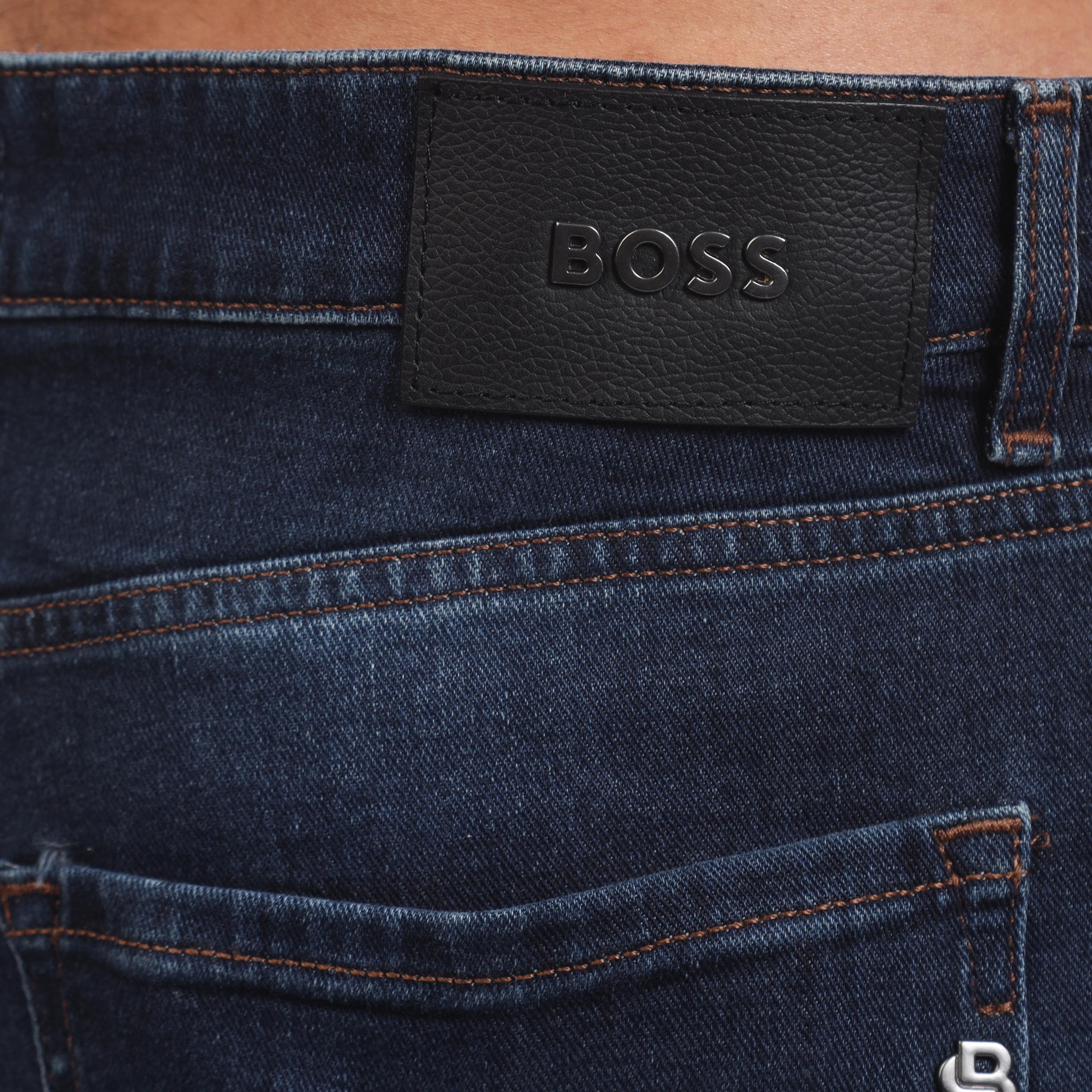 Navy - Boss - H-Re.Maine 10248179 02 Slim Fit Jeans Mens - 3