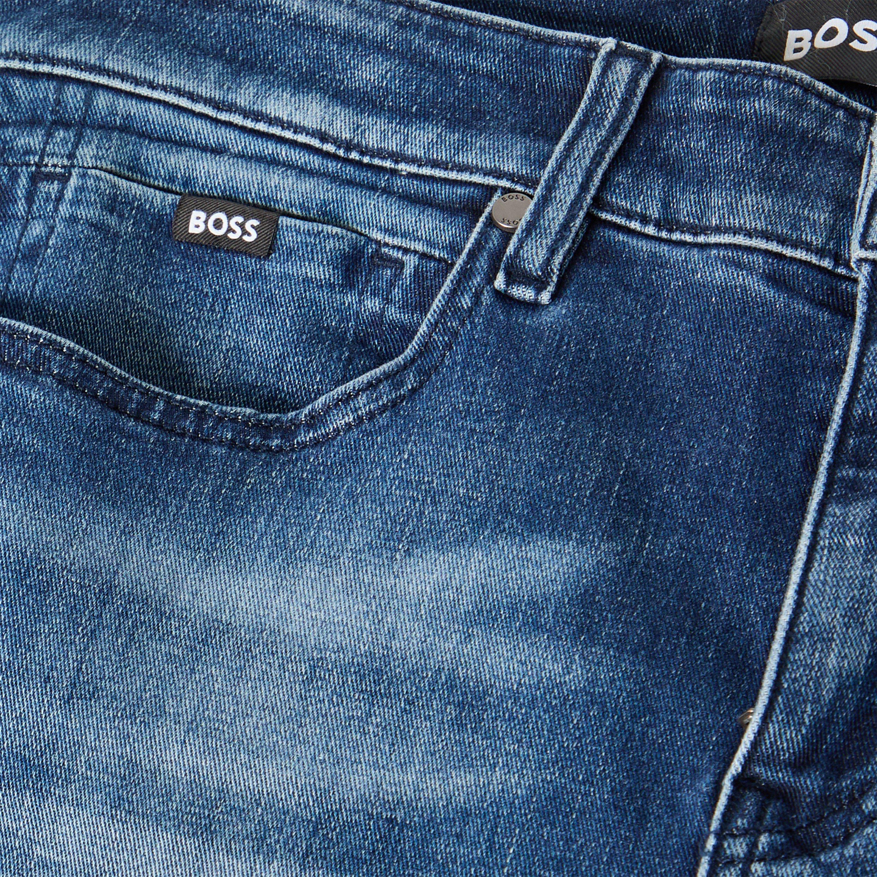 Dark Blue - Boss - H-Delaware 10263151 02 Slim Fit Jeans Mens - 3