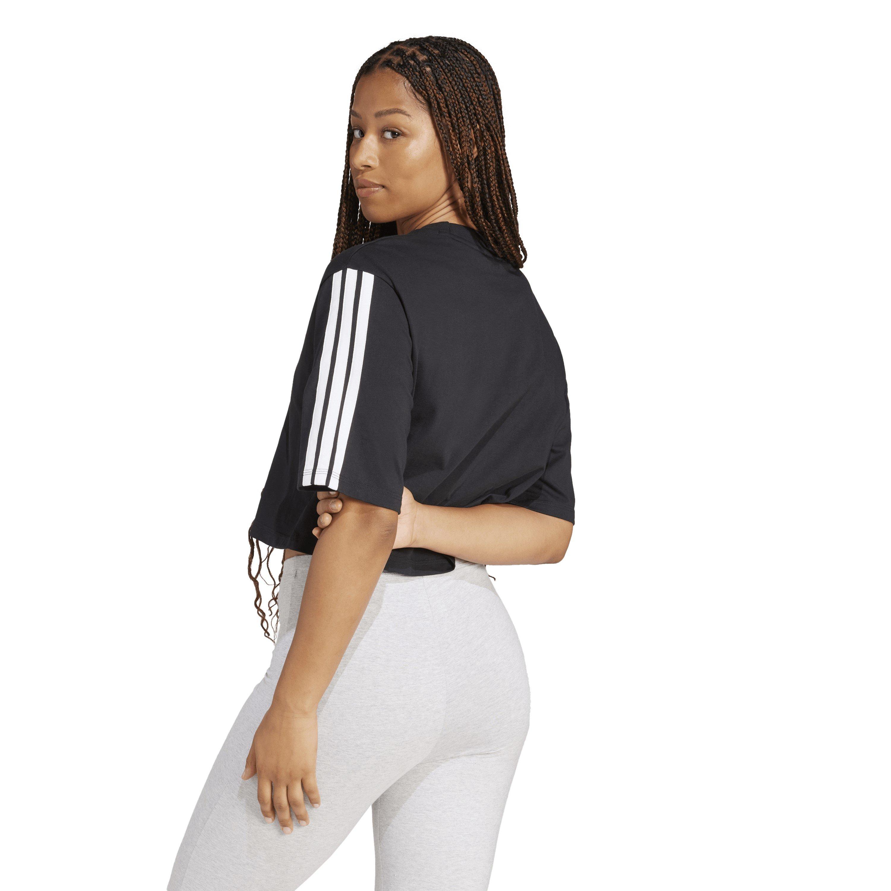 Black/White - adidas - Crop Top - 3