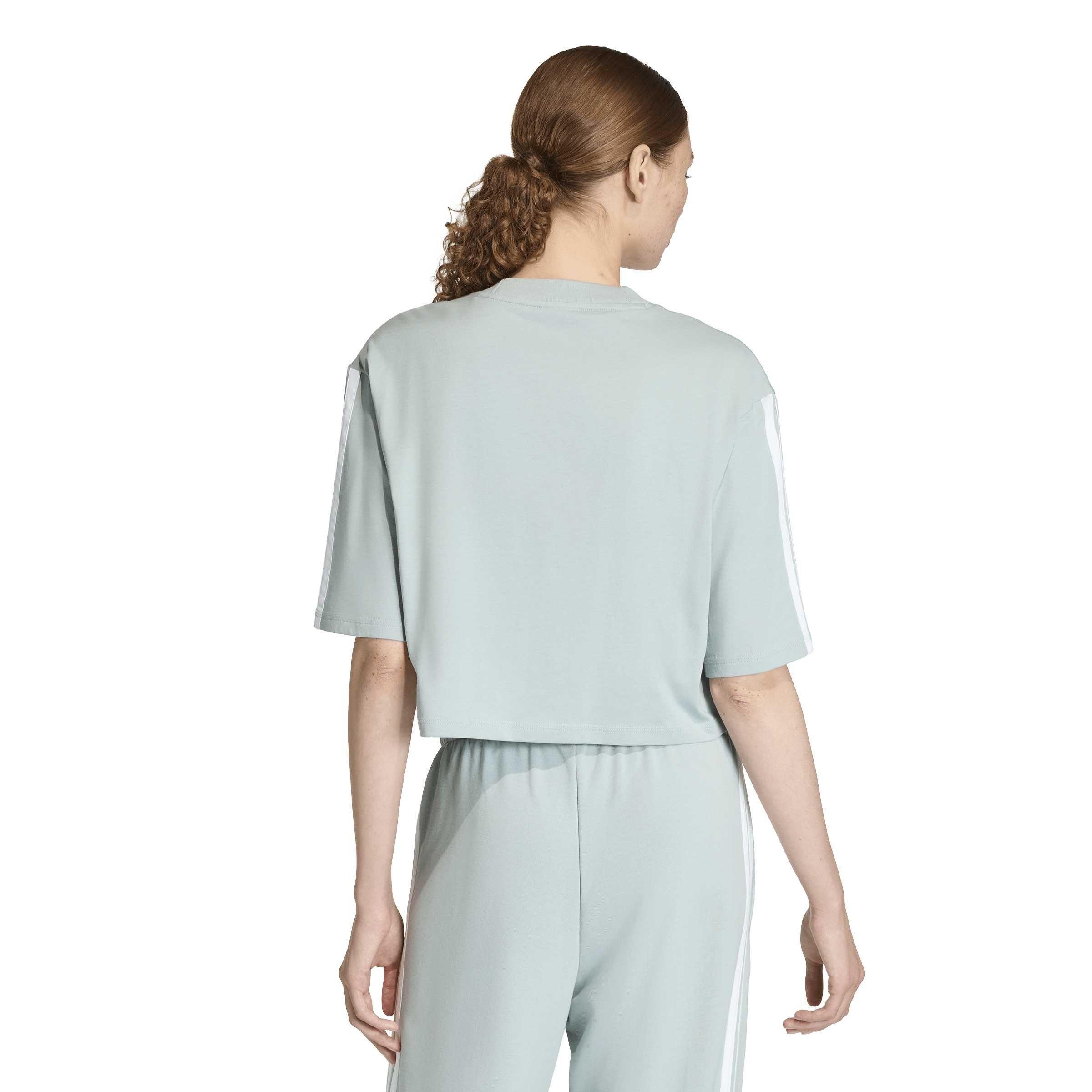 W.Sage/White - adidas - Women's Crop Top - 3
