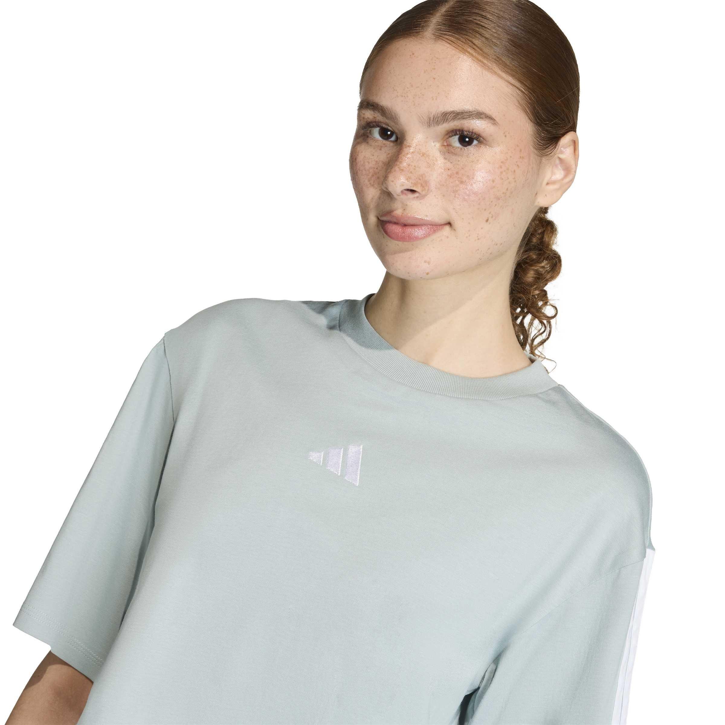 W.Sage/White - adidas - Women's Crop Top - 4