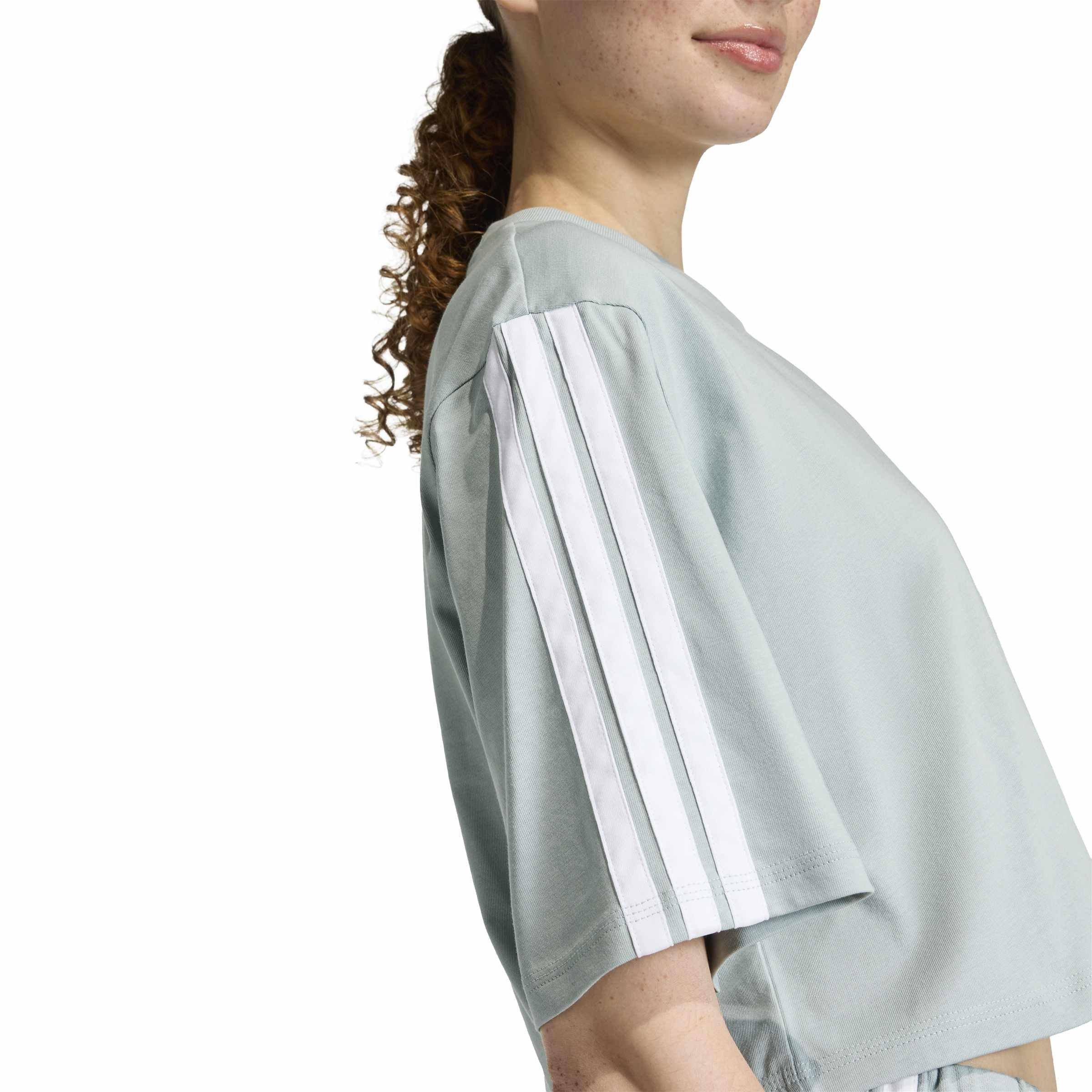 W.Sage/White - adidas - Women's Crop Top - 5