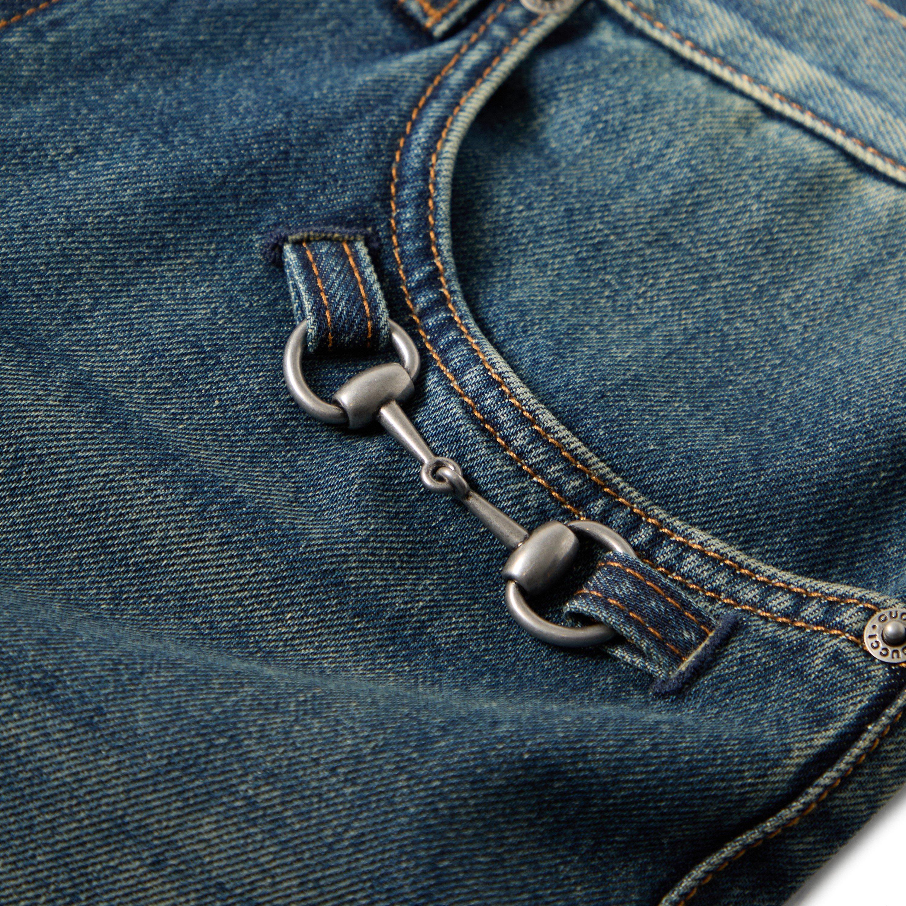 Blue - Gucci - Men's Straight Leg Jeans - 5