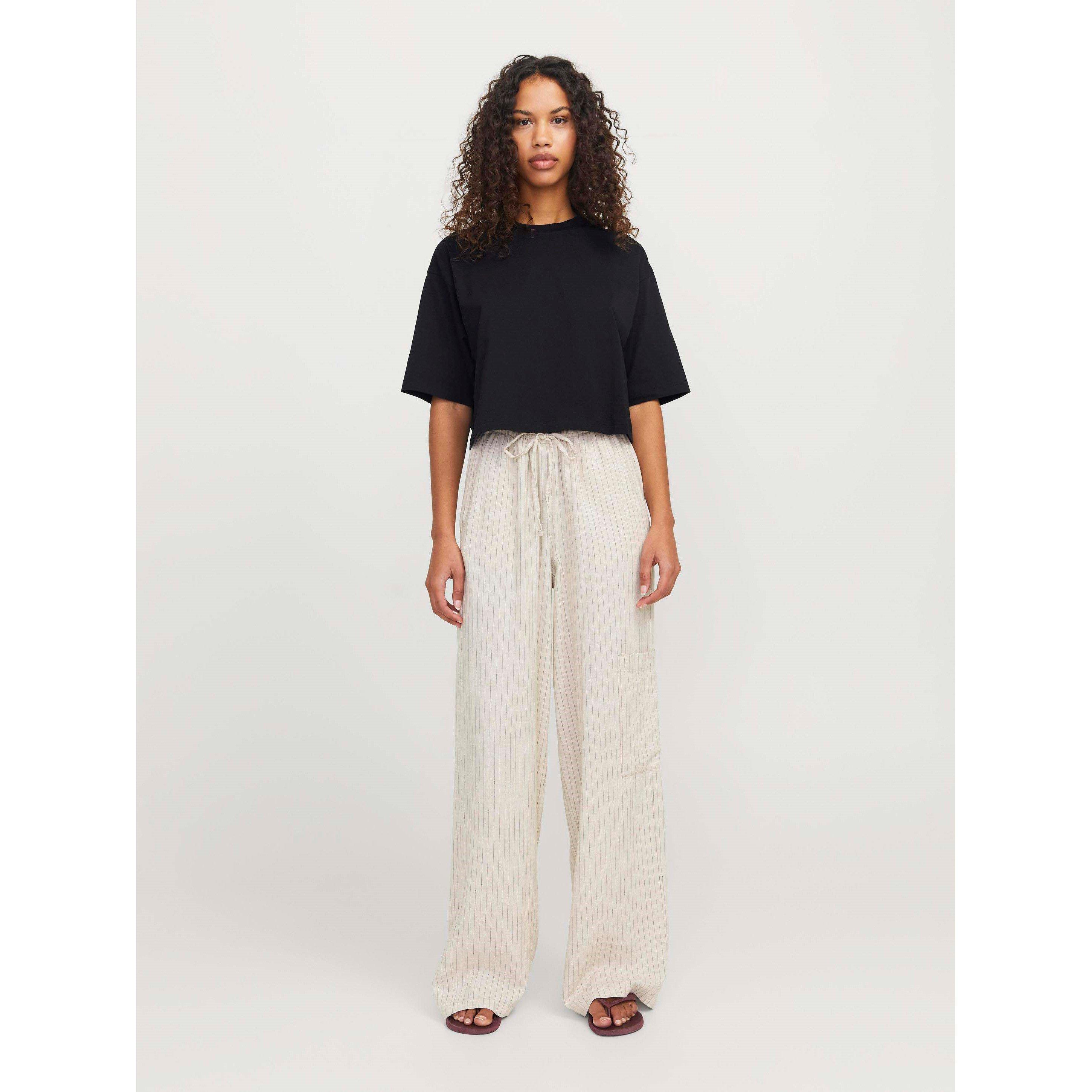 Black - JJXX - Andrea Loose Cropped T-Shirt Ladies - 8