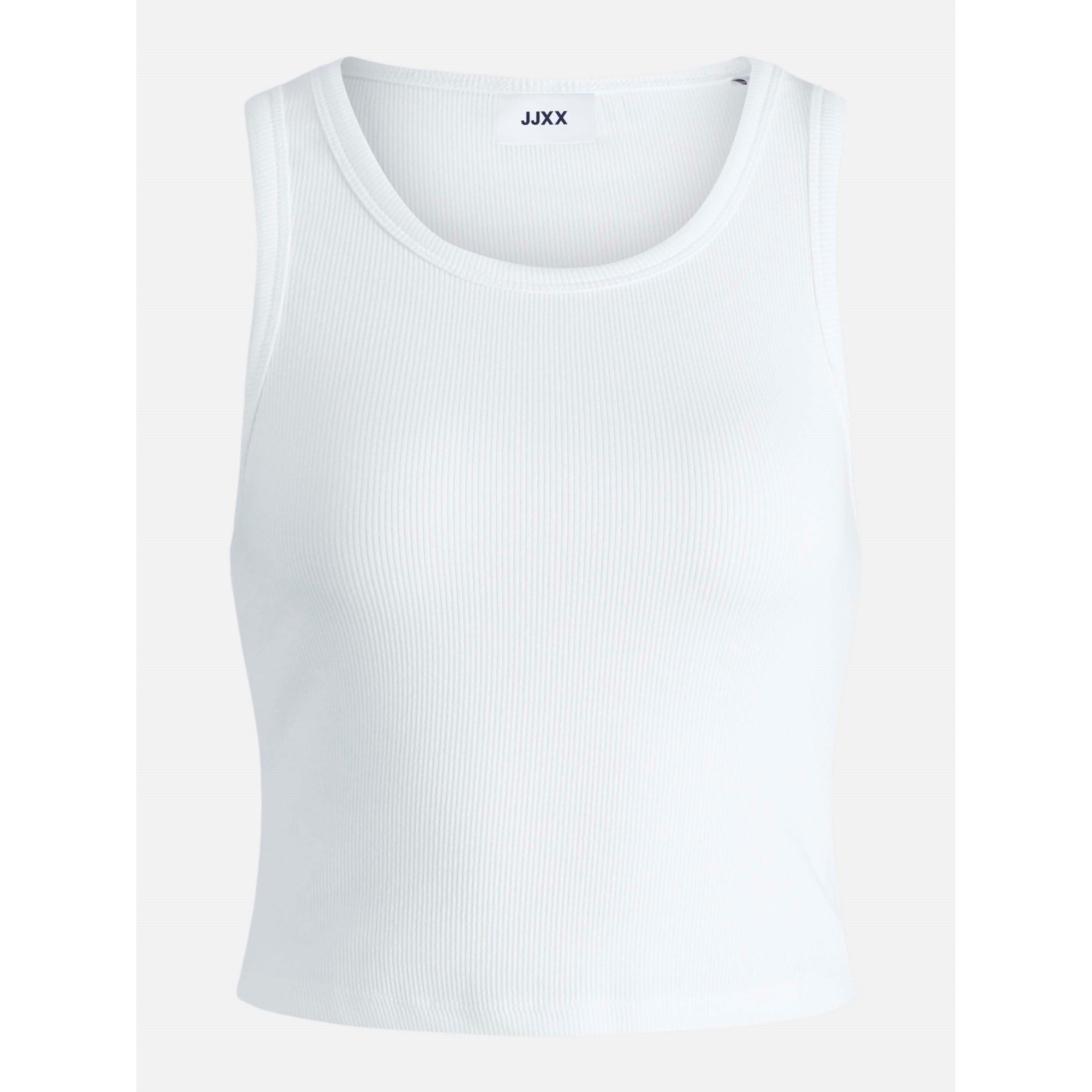 Jjxx Women's White Fallon Sleeveless Ribbed Top in Size 14, Sports Direct - Image 3