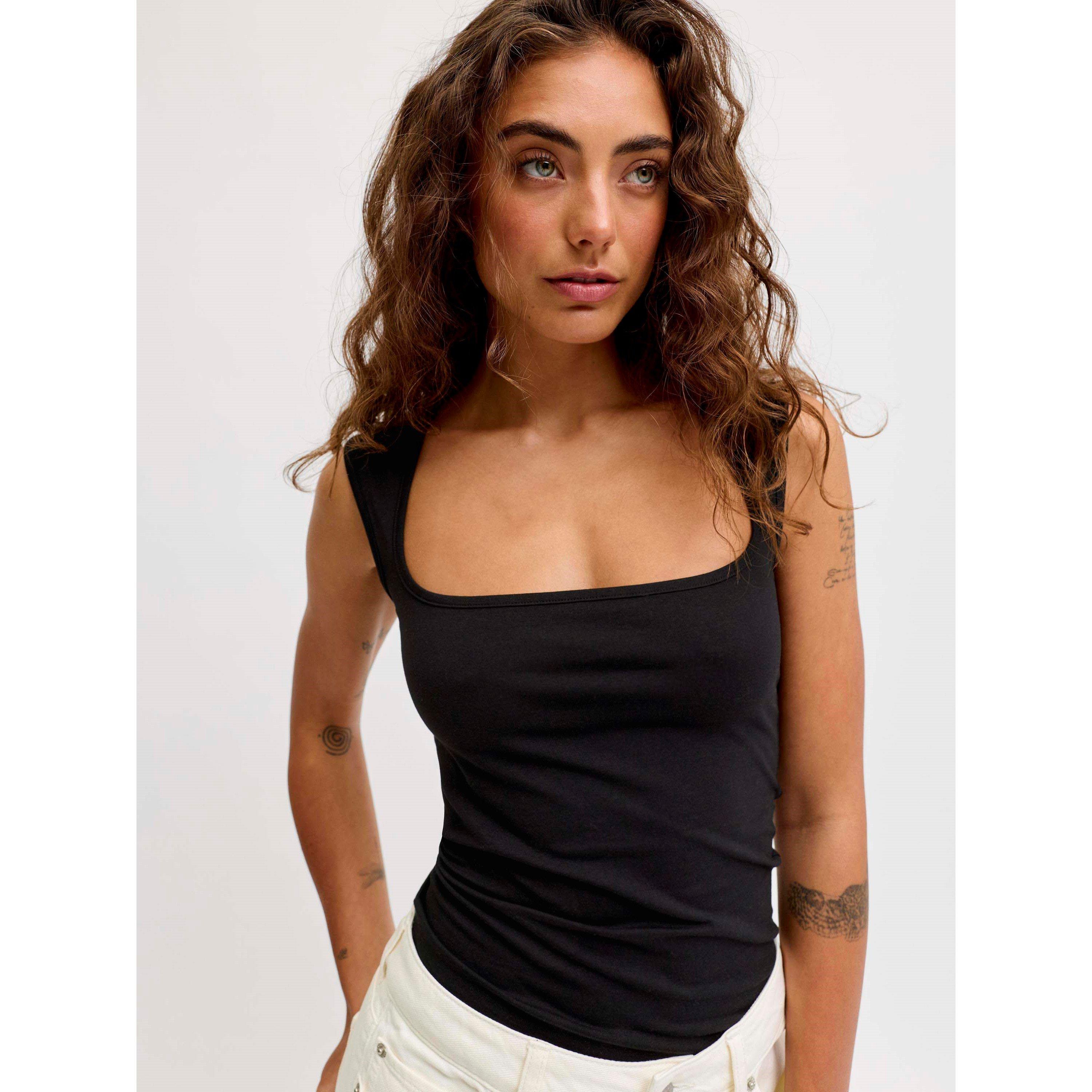 Black - JJXX - Sleeveless Square Neck Top Ladies - 5