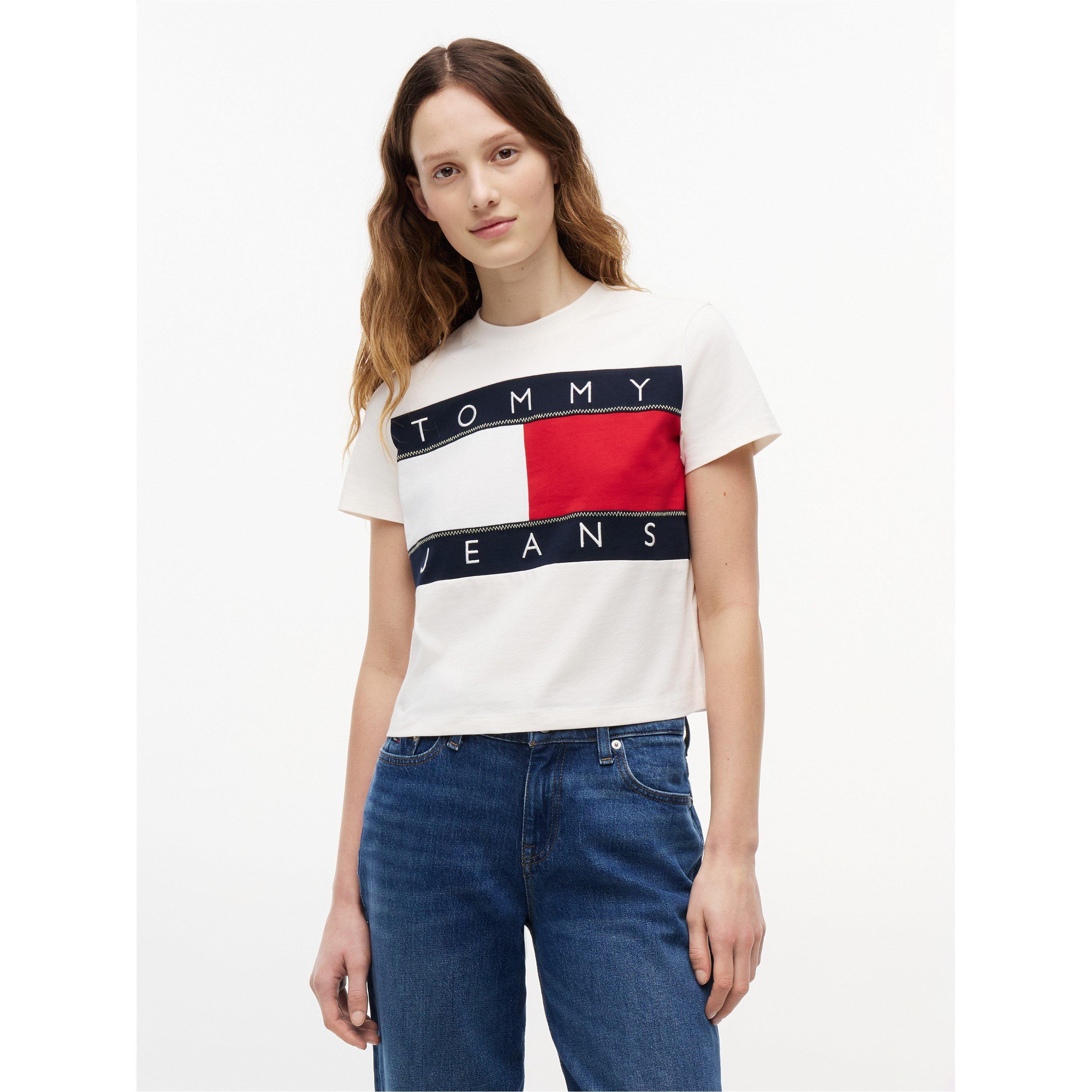 Ancient White - Tommy Jeans - Women's Cropped Crop Top - 2