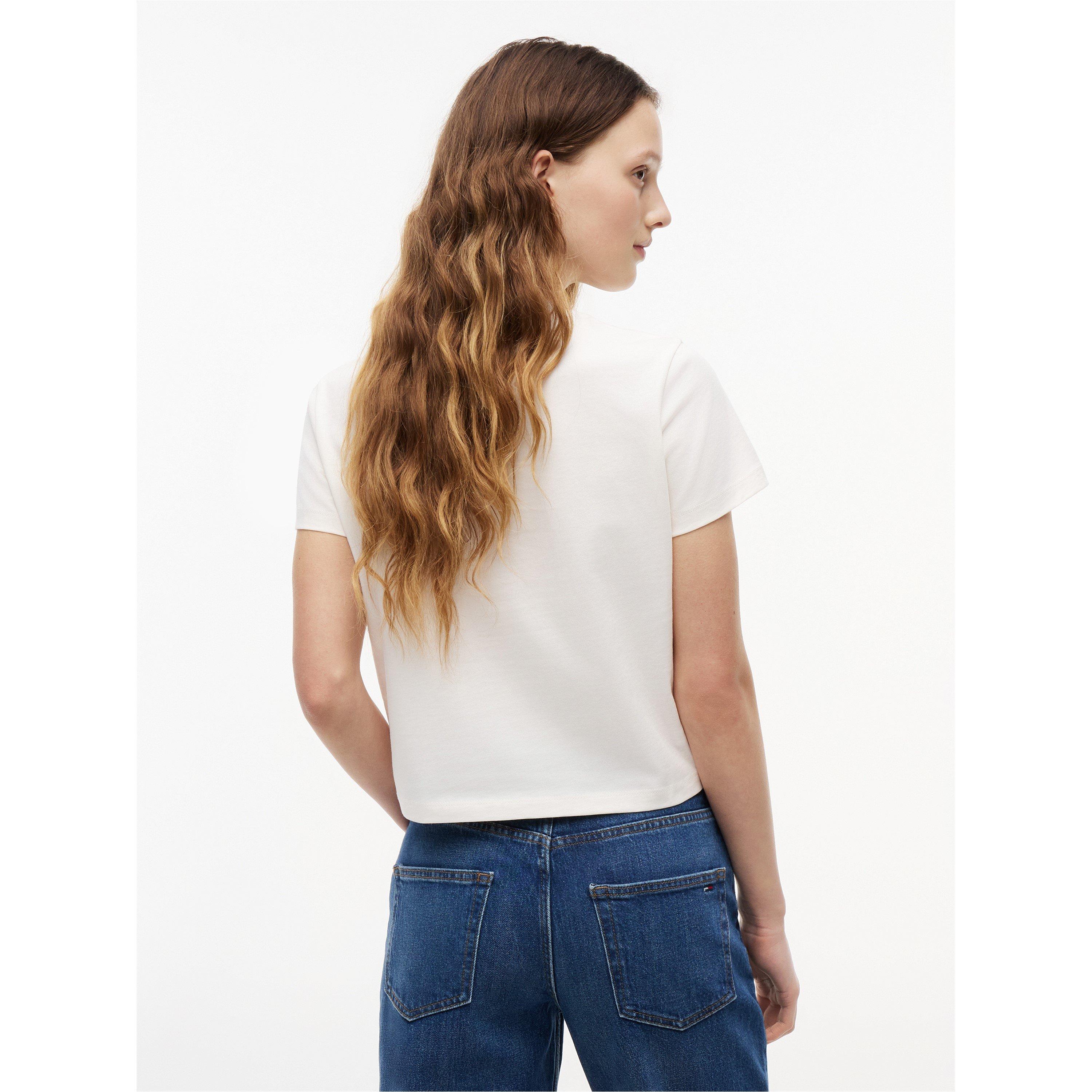 Ancient White - Tommy Jeans - Women's Cropped Crop Top - 5