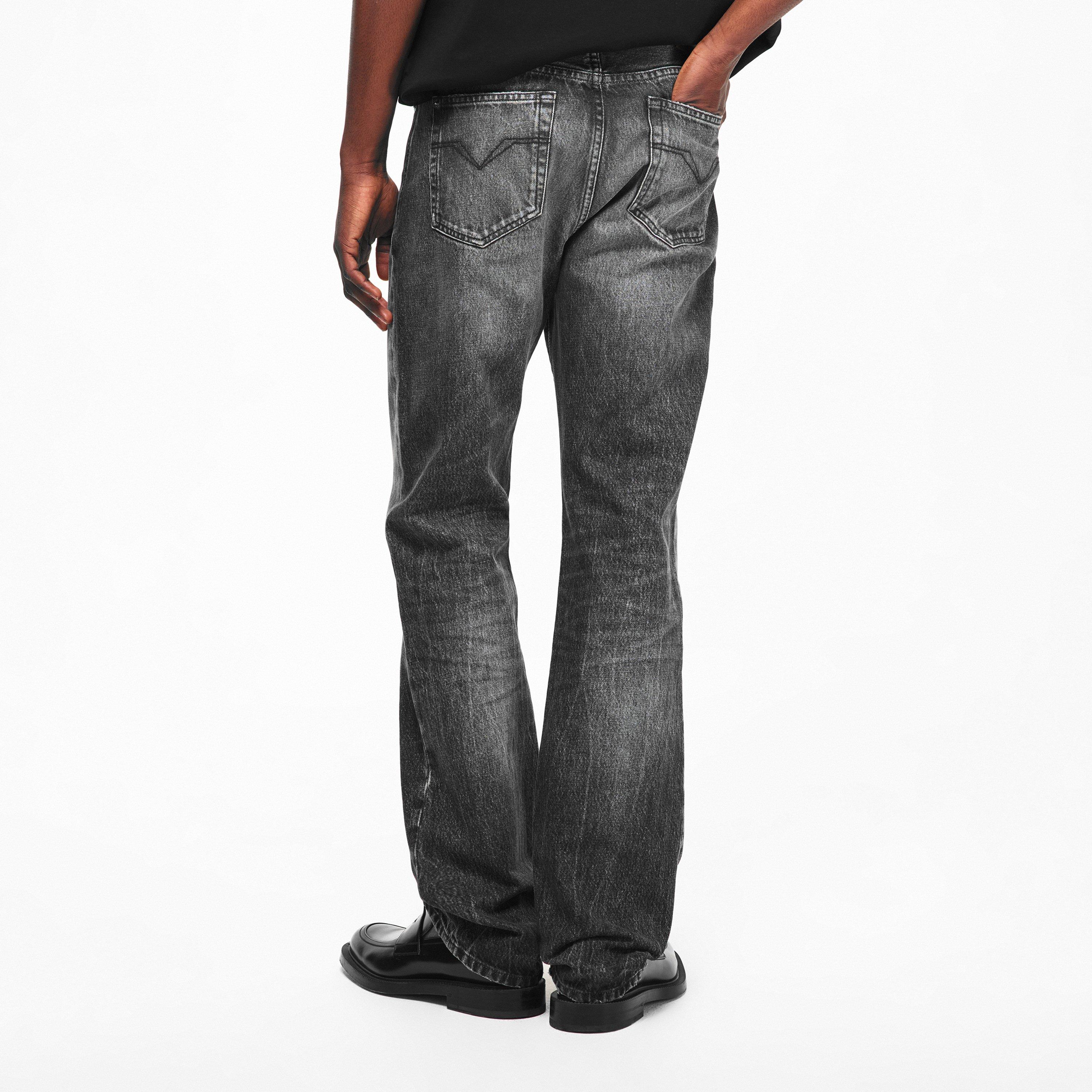 Medium Grey - Versace - Men's Stone Wash Slim Fit Jeans - 4