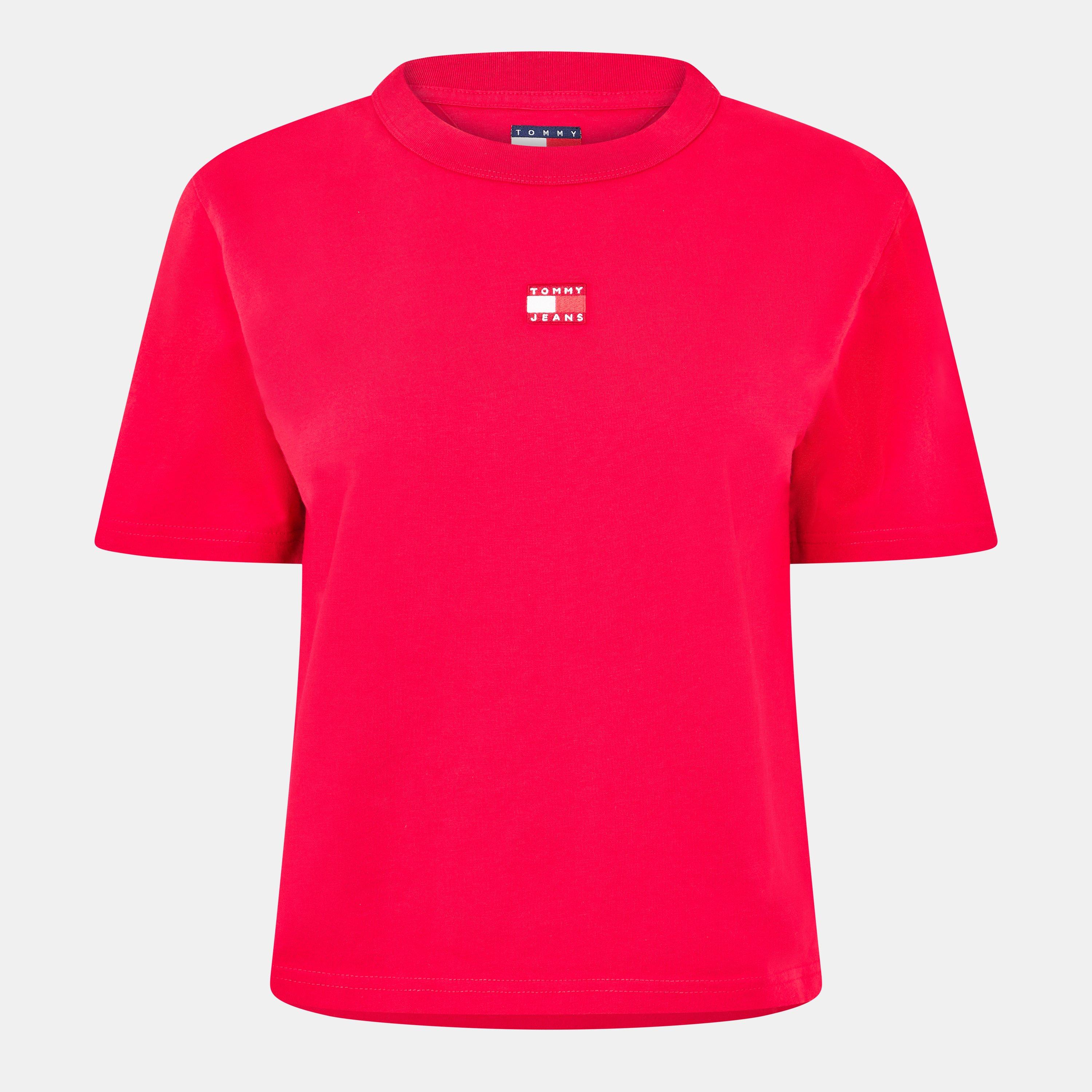 Tommy Jeans Women's Logo T-Shirt - Ruby Rhubarb - 16 (XL)