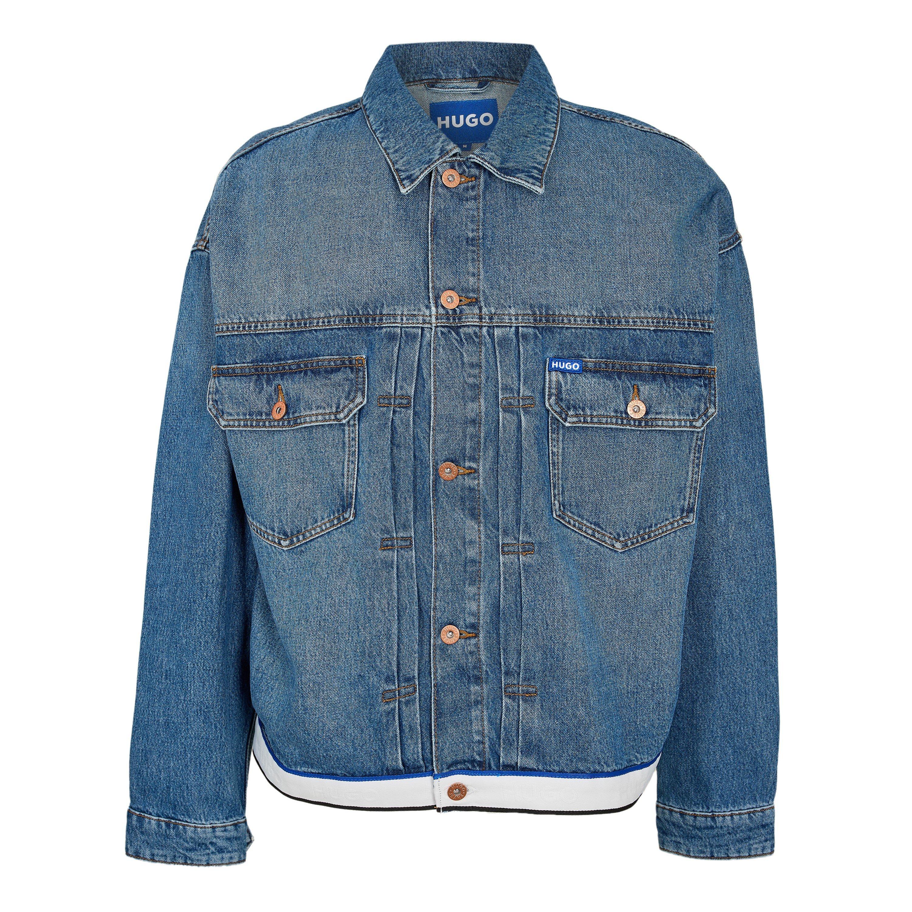 Hugo Men's Corso/Tape Denim Jacket - Medium Blue - M
