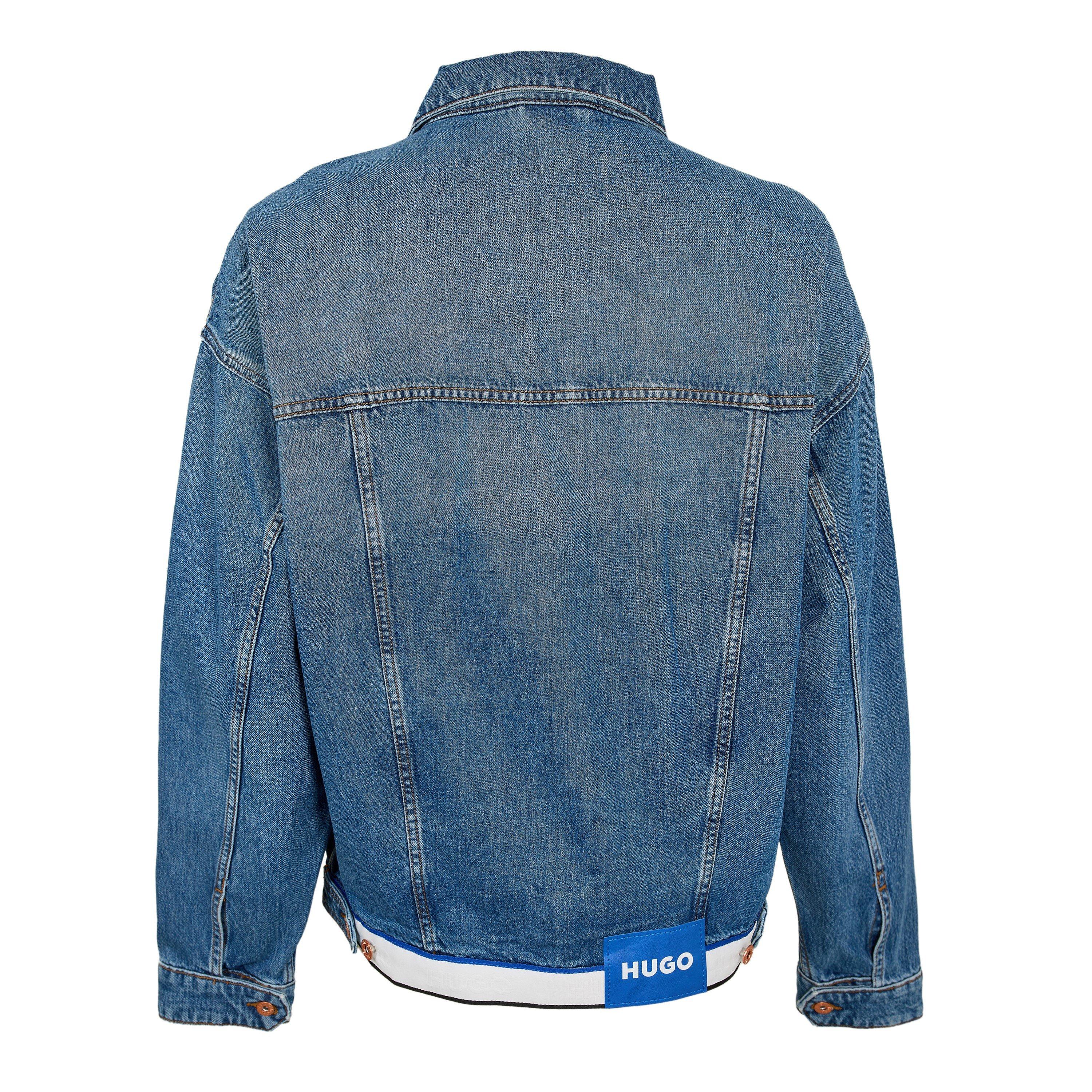 Medium Blue - Hugo - Men's Corso/Tape Denim Jacket - 2