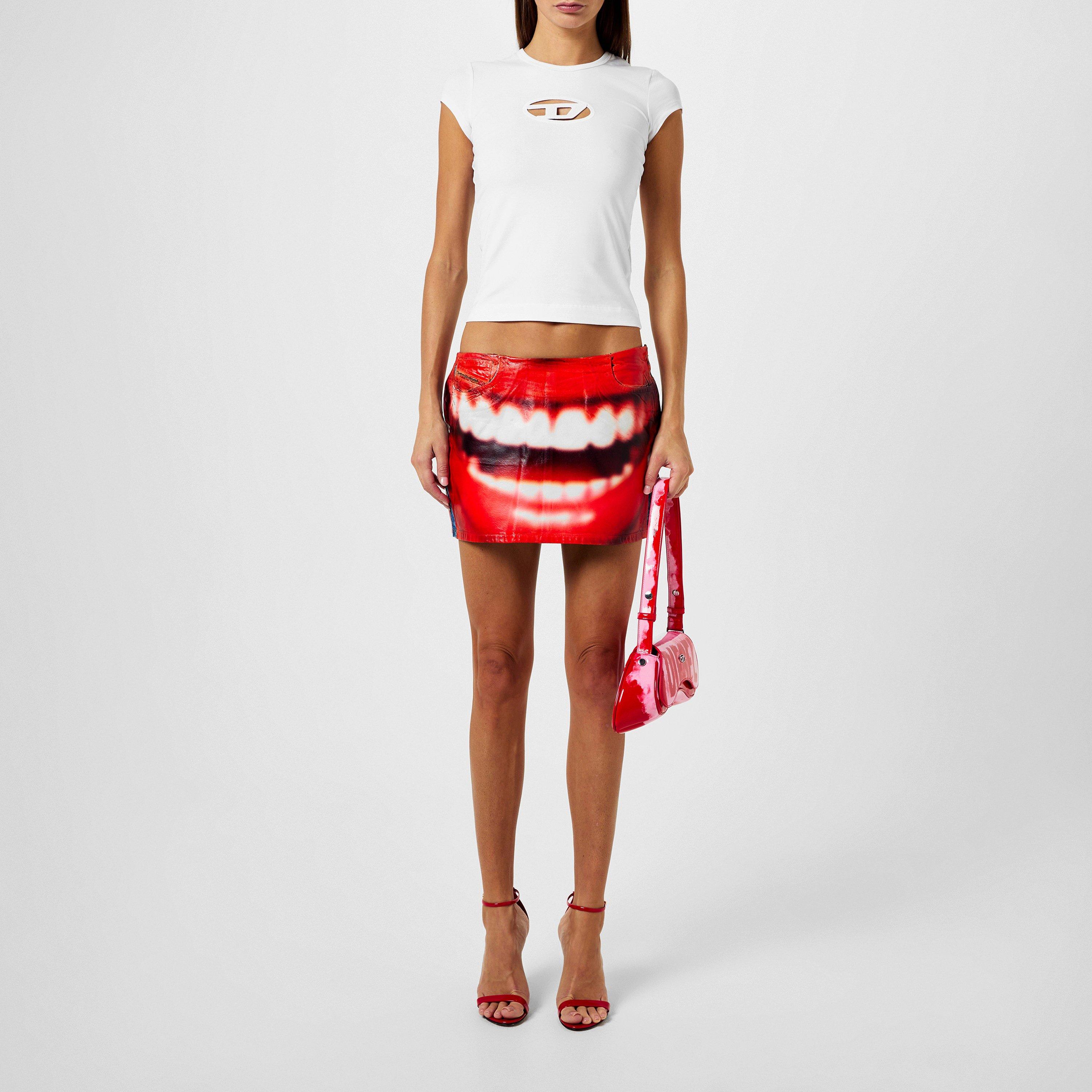 White - Diesel - T-Angie Oval D T-Shirt - 4