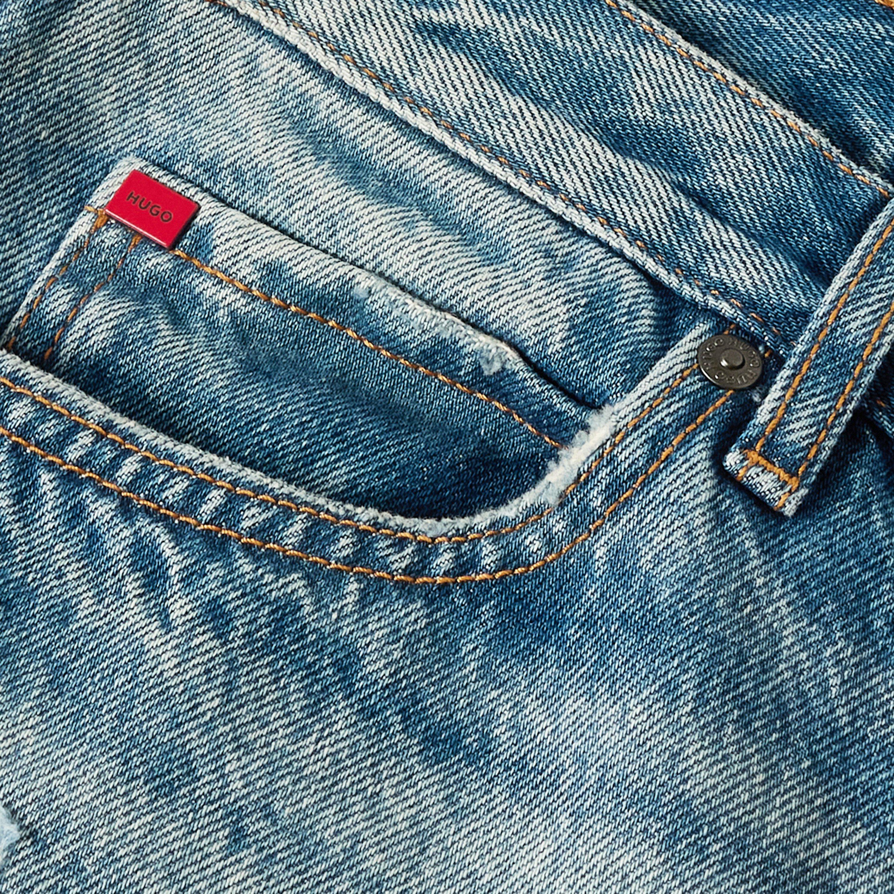 Medium Blue - Hugo - Men's Slim Fit Jeans - 3