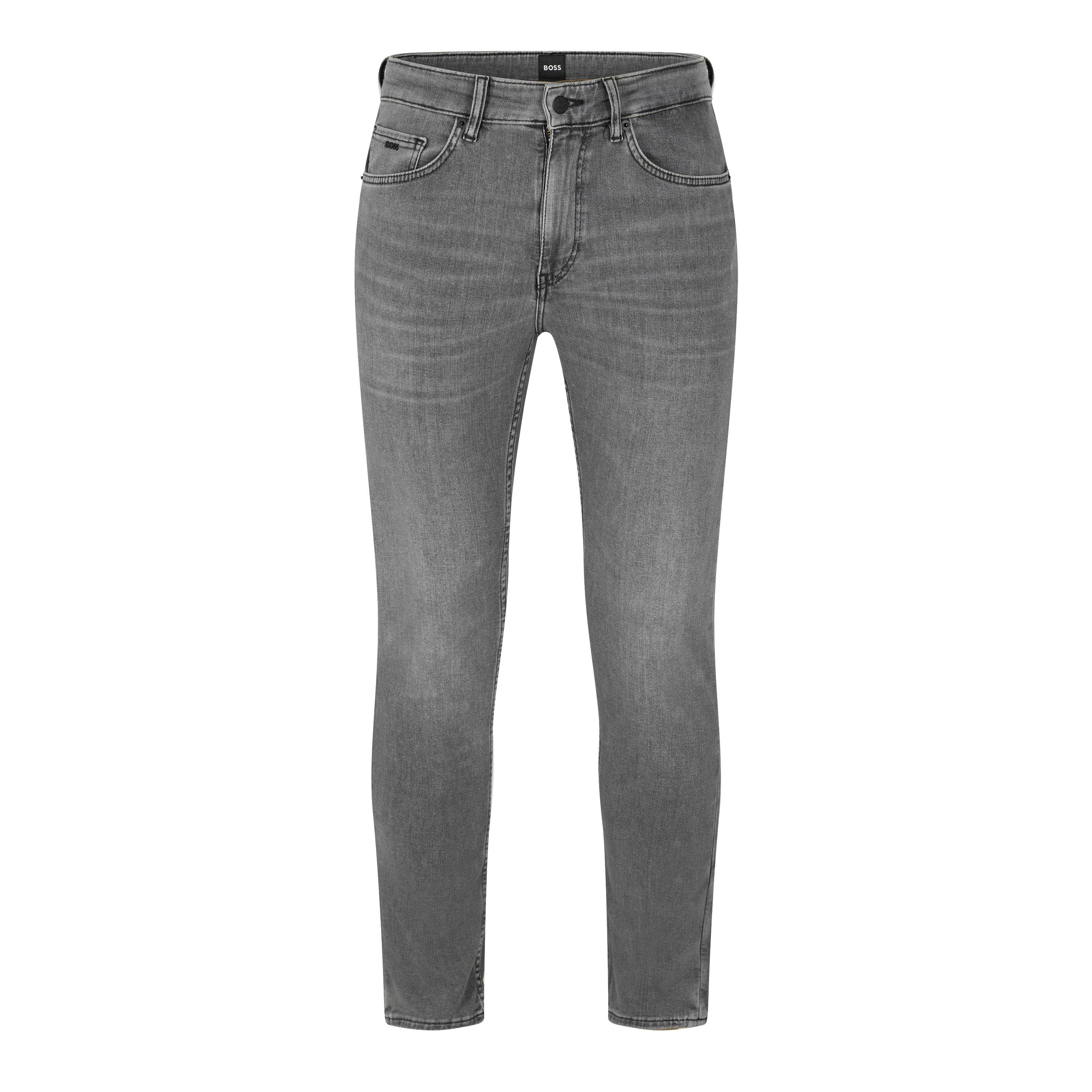 Dark Grey - Boss - Men's Taber Slim Fit Jeans - 1