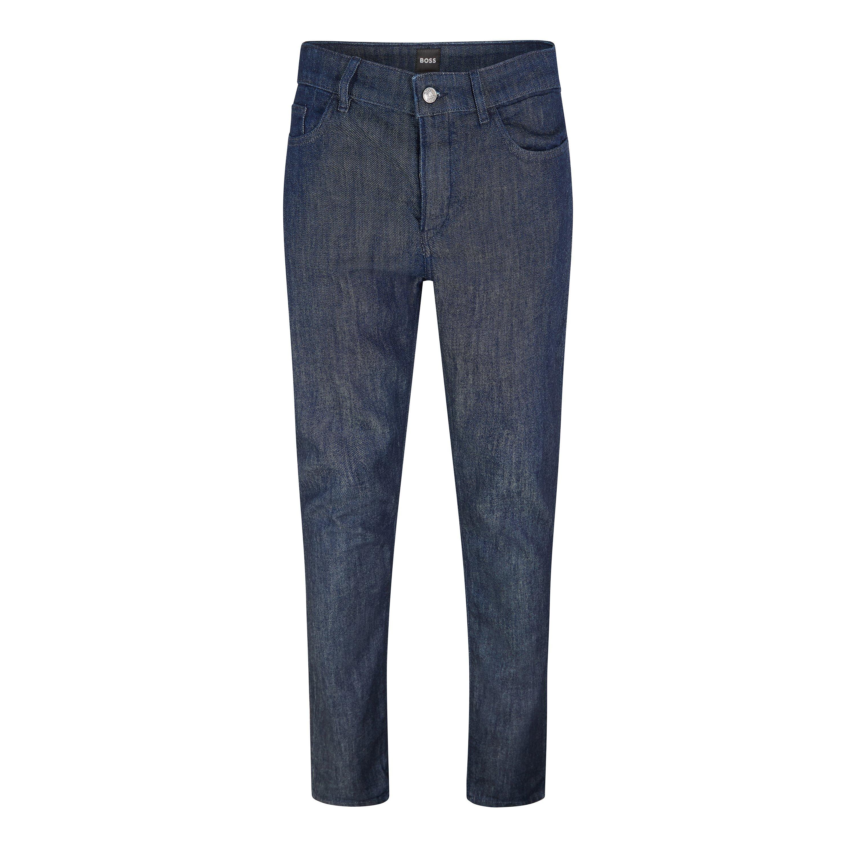 Dark Blue - Boss - Delaware3-1-Bf 10256521 02 Slim Fit Jeans Mens - 1