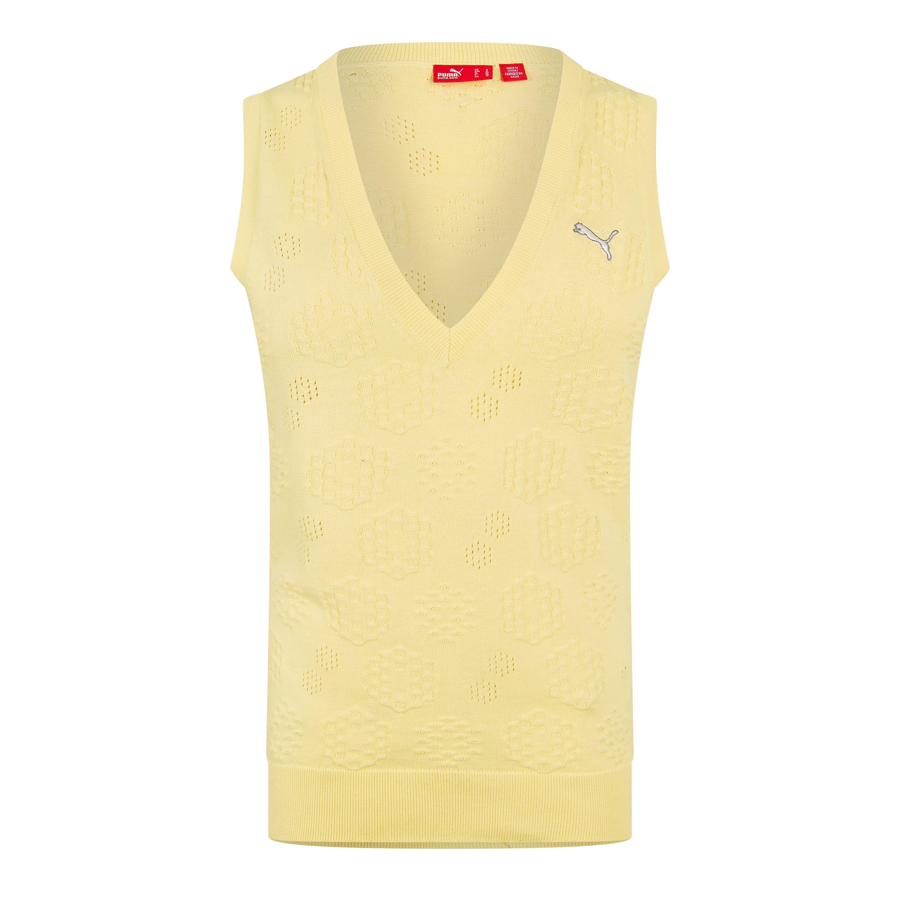 Yellow - Puma - Golf Sl Knit Top Womens - 1